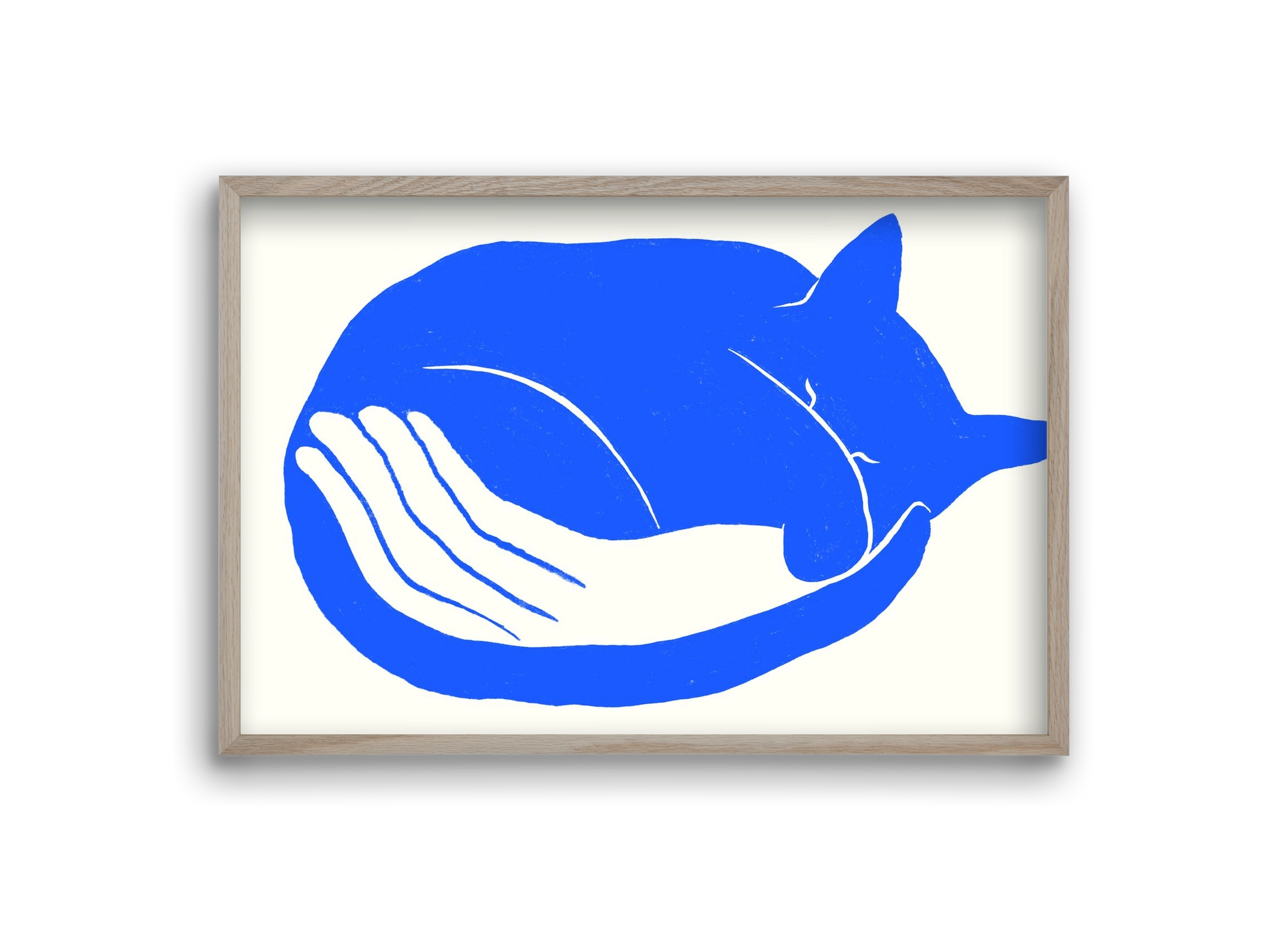 Cosy Cat, 30x20 cm (30x20 cm), Tölgy keret