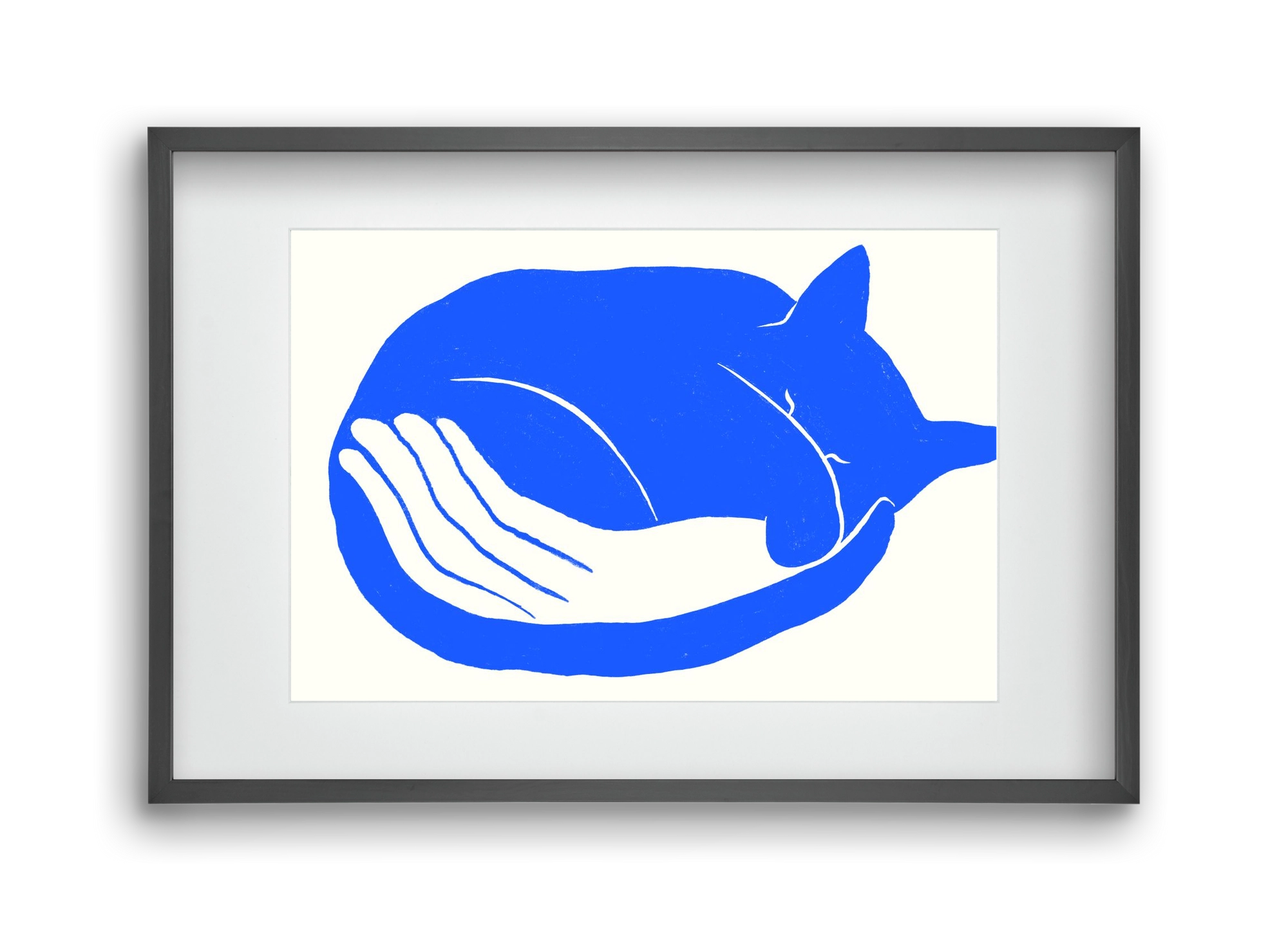 Cosy Cat, 45x30 cm (30x20 cm), Fekete keret, paszpartuval