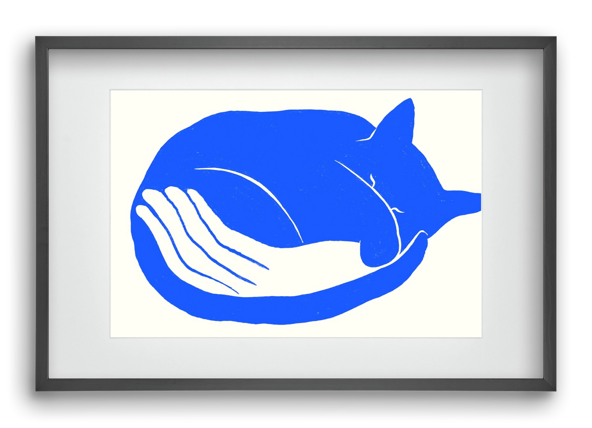 Cosy Cat, 60x40 cm (45x30 cm), Fekete keret, paszpartuval