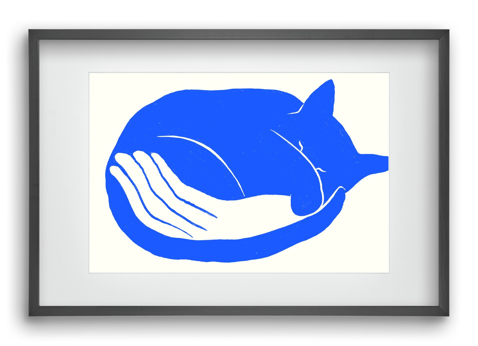 Cosy Cat, 60x40 cm (45x30 cm), Fekete keret, paszpartuval