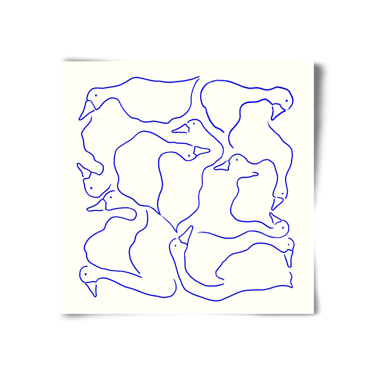 Duck Duck Goose in Blue, 30x30 cm, Keret nélkül