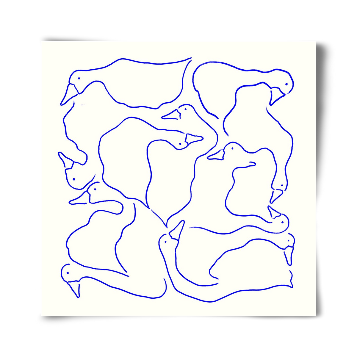 Duck Duck Goose in Blue, 40x40 cm, Keret nélkül