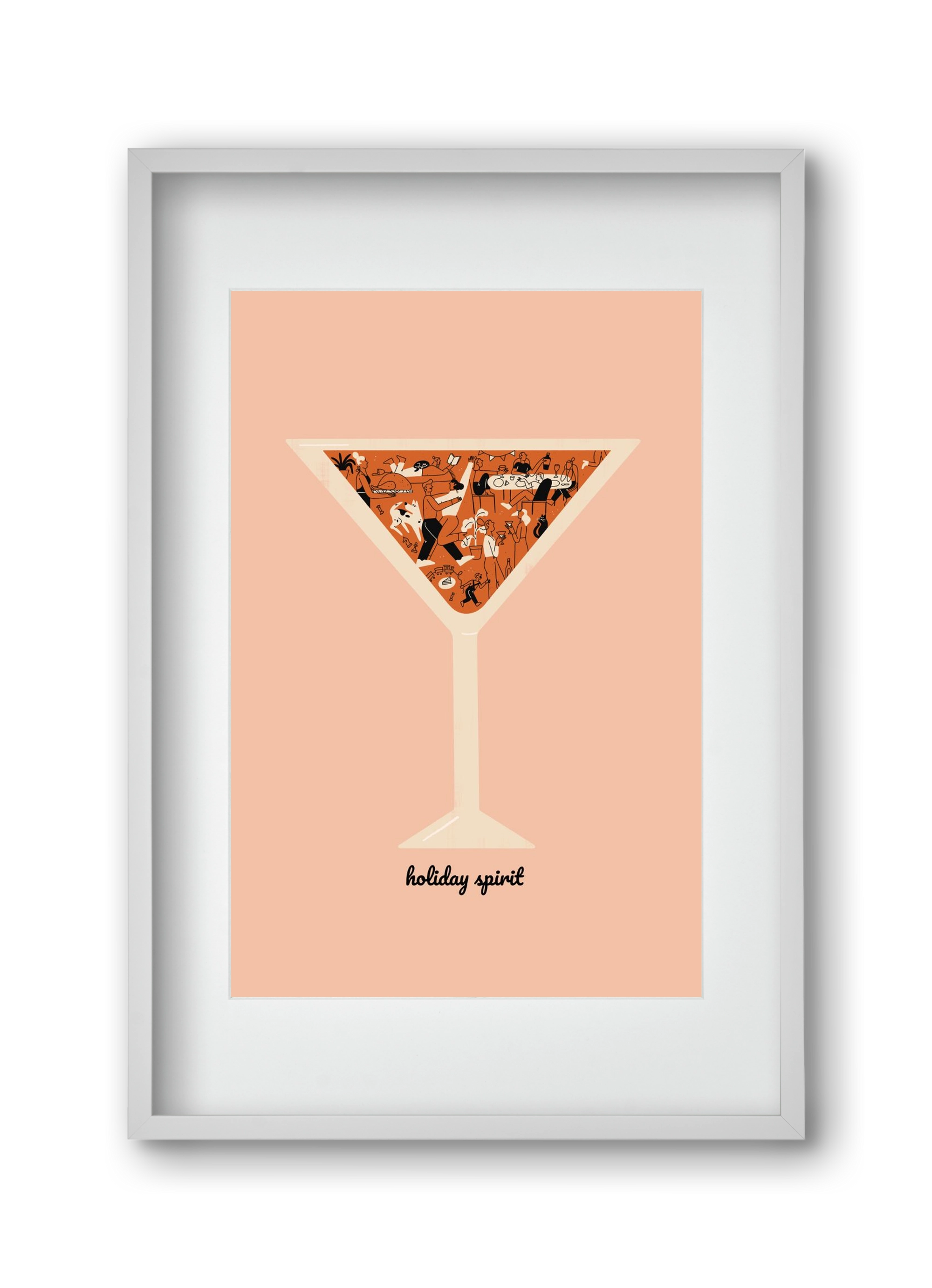 Holiday Spirit, 30x45 cm (20x30 cm), Fehér keret, paszpartuval