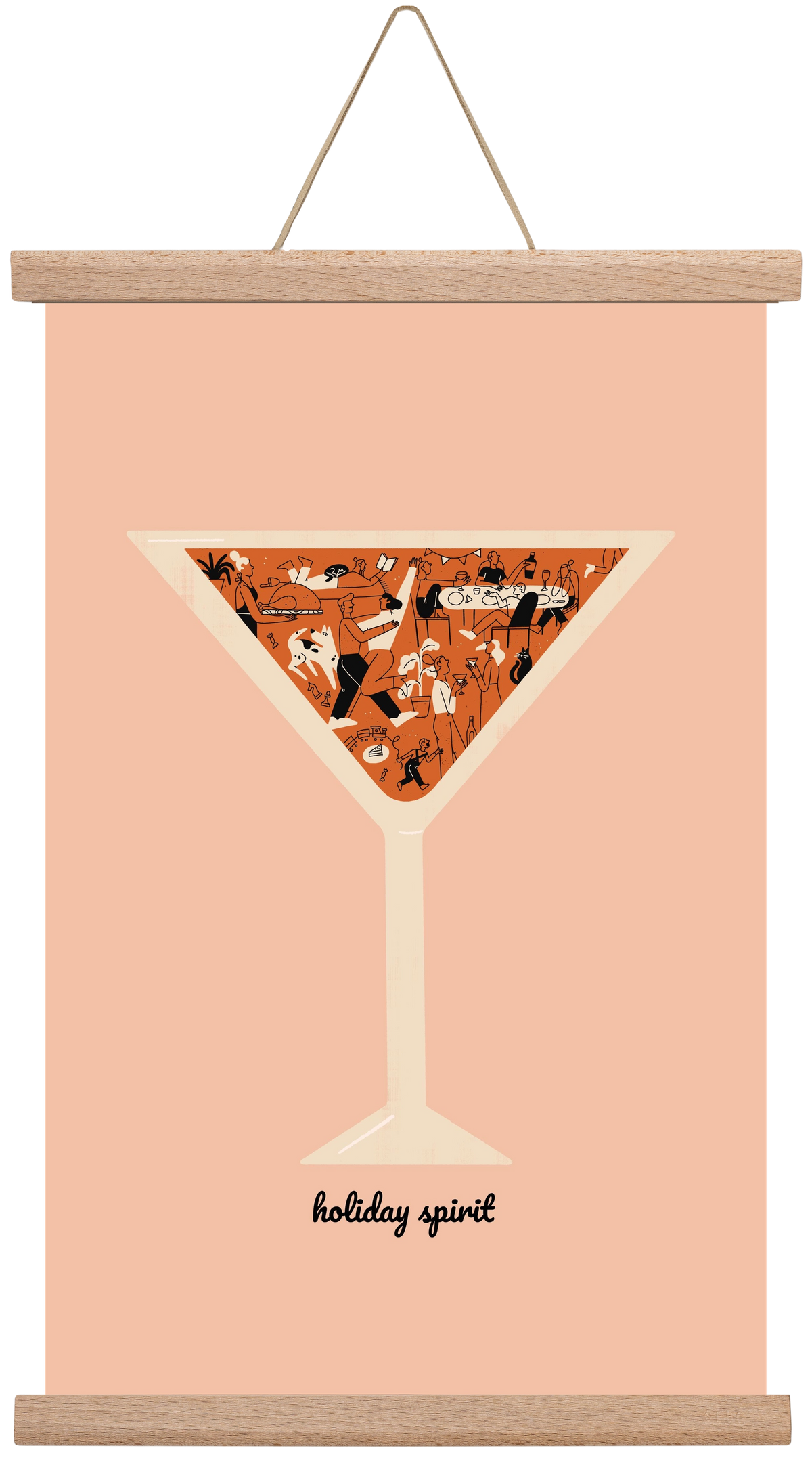 Holiday Spirit, 30x45 cm (30x45 cm), Tölgy akasztó