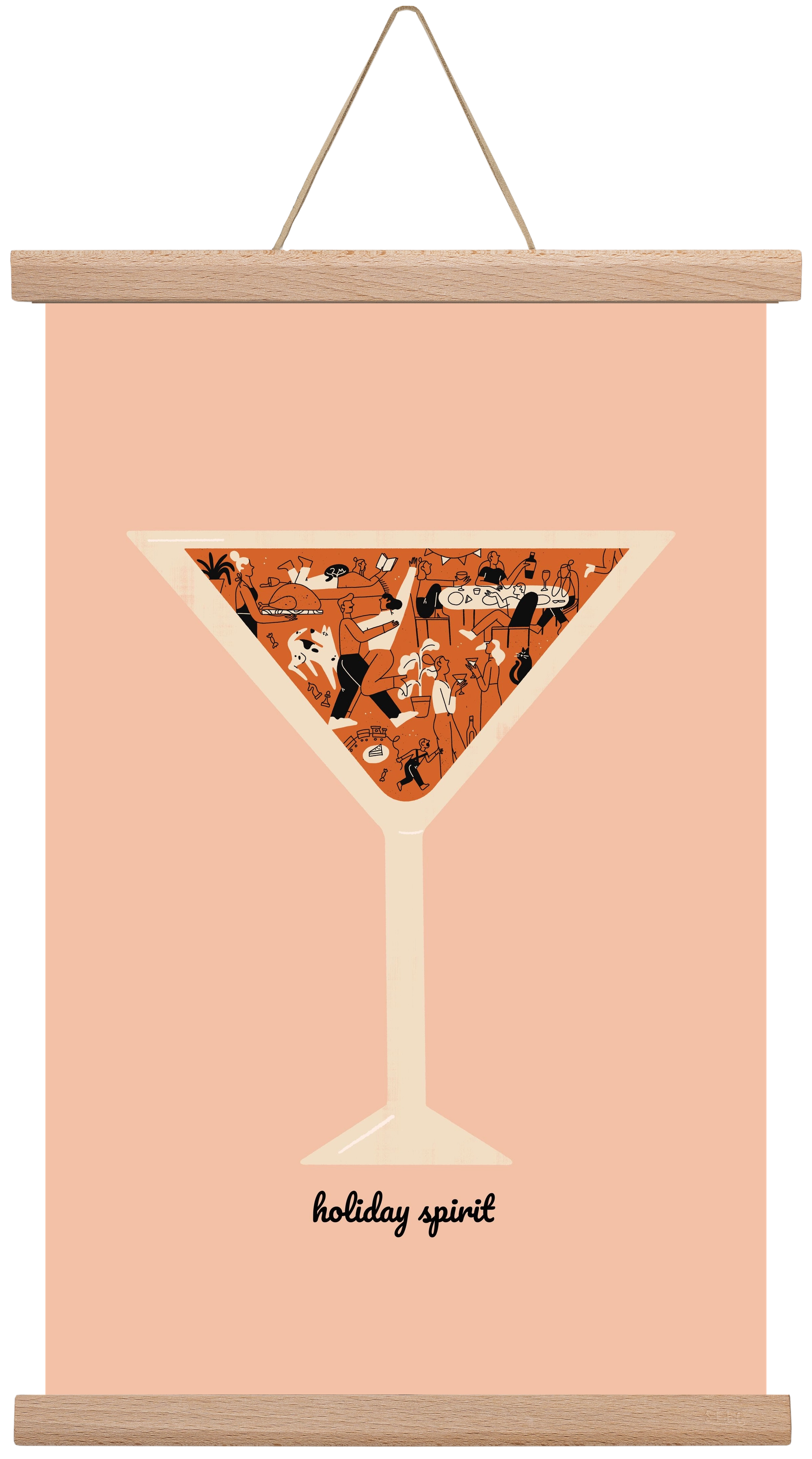 Holiday Spirit, 30x45 cm (30x45 cm), Tölgy akasztó