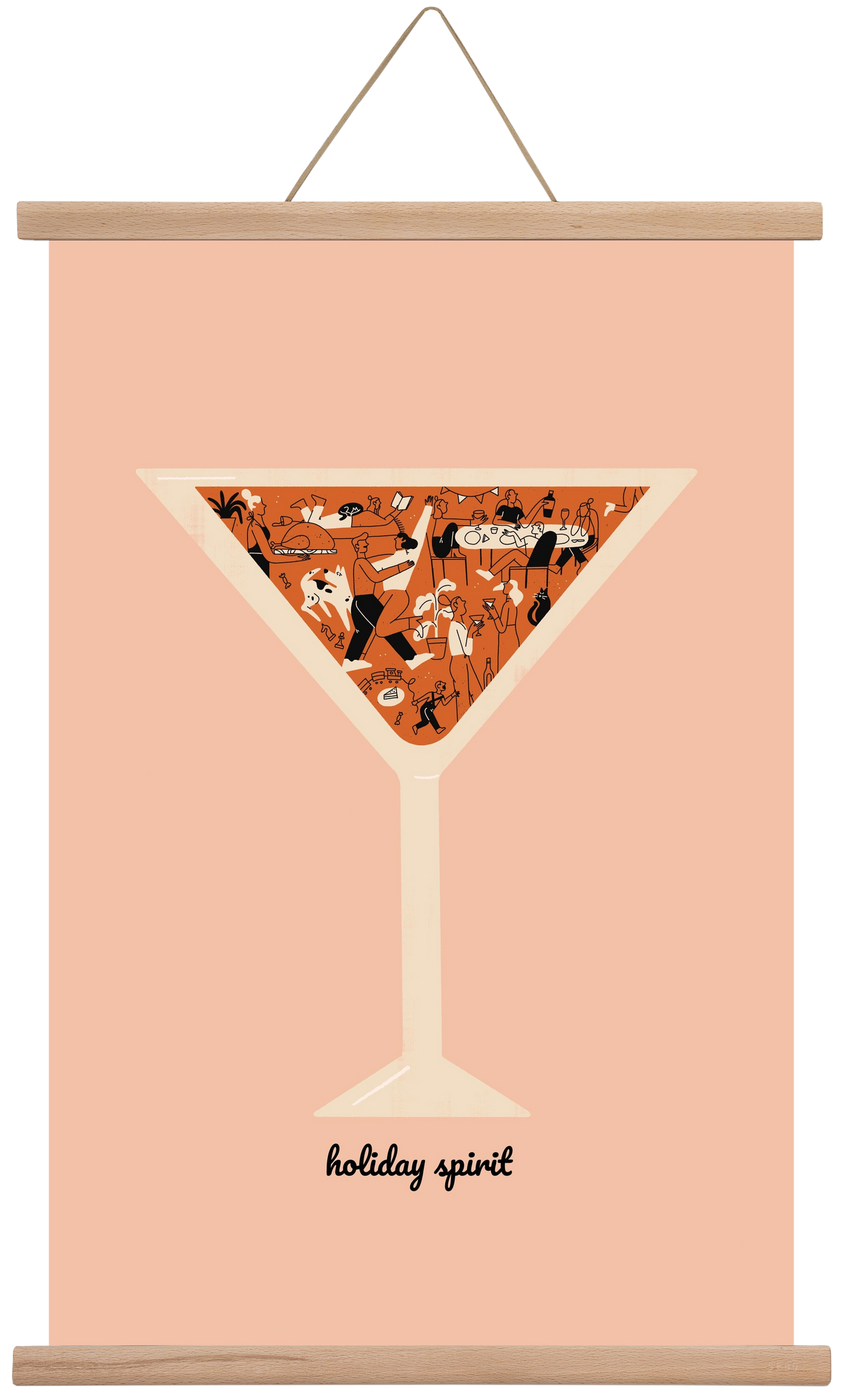 Holiday Spirit, 40x60 cm (40x60 cm), Tölgy akasztó