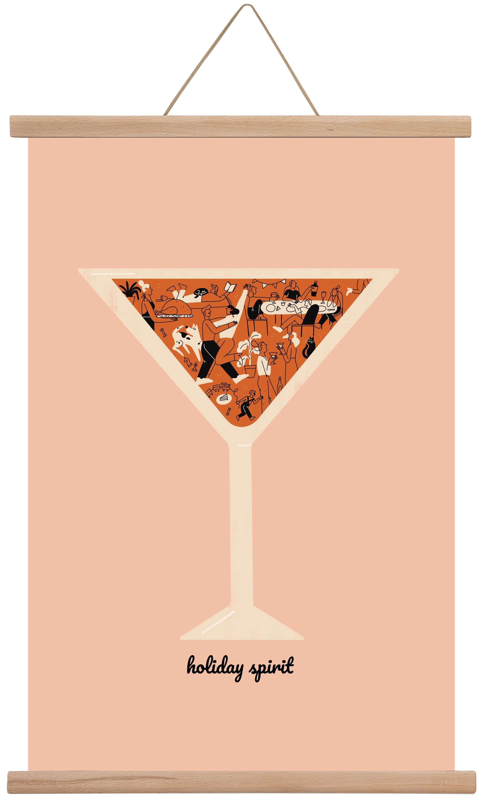 Holiday Spirit, 40x60 cm (40x60 cm), Tölgy akasztó