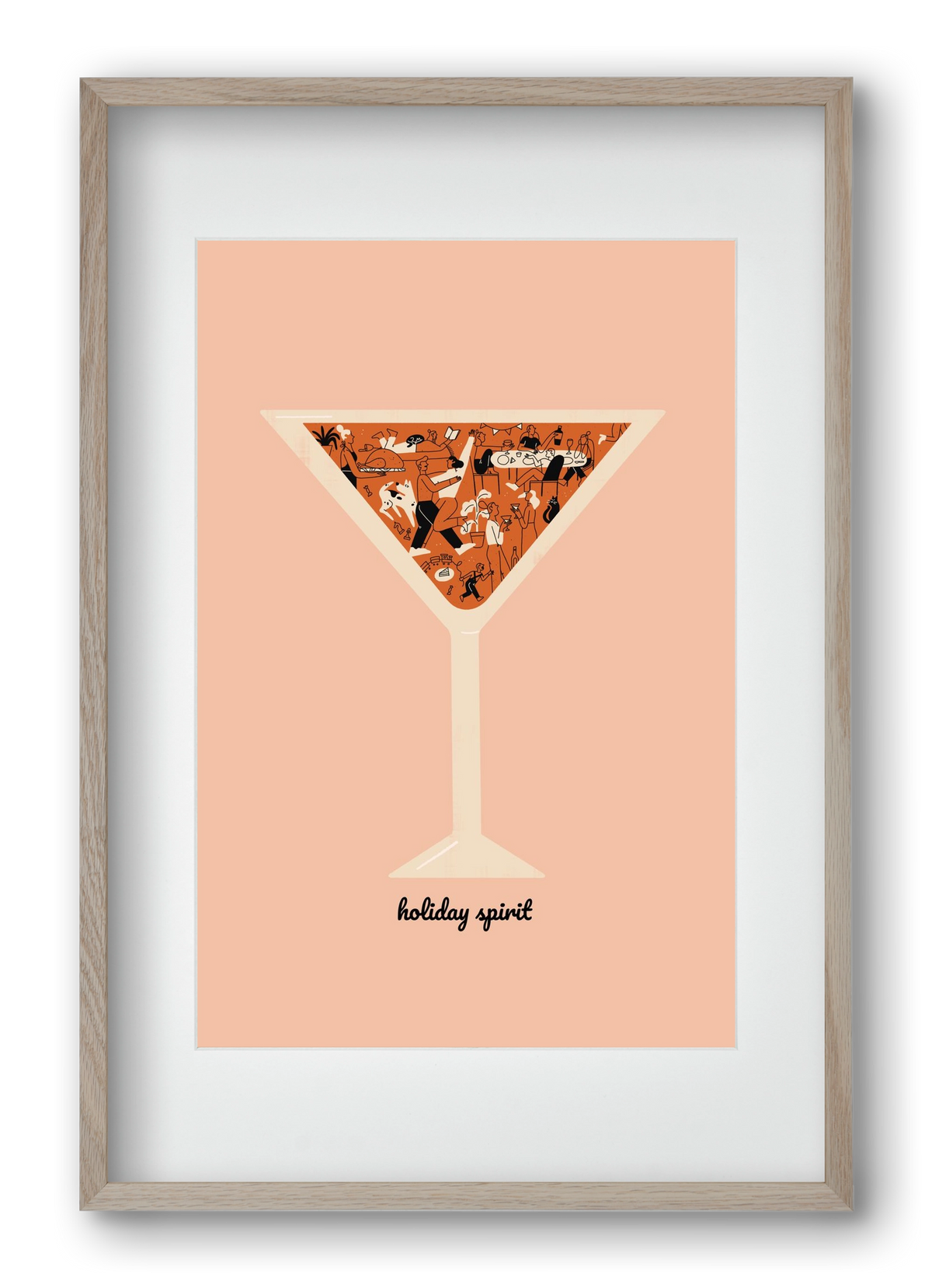 Holiday Spirit, 40x60 cm (30x45 cm), Tölgy keret, paszpartuval