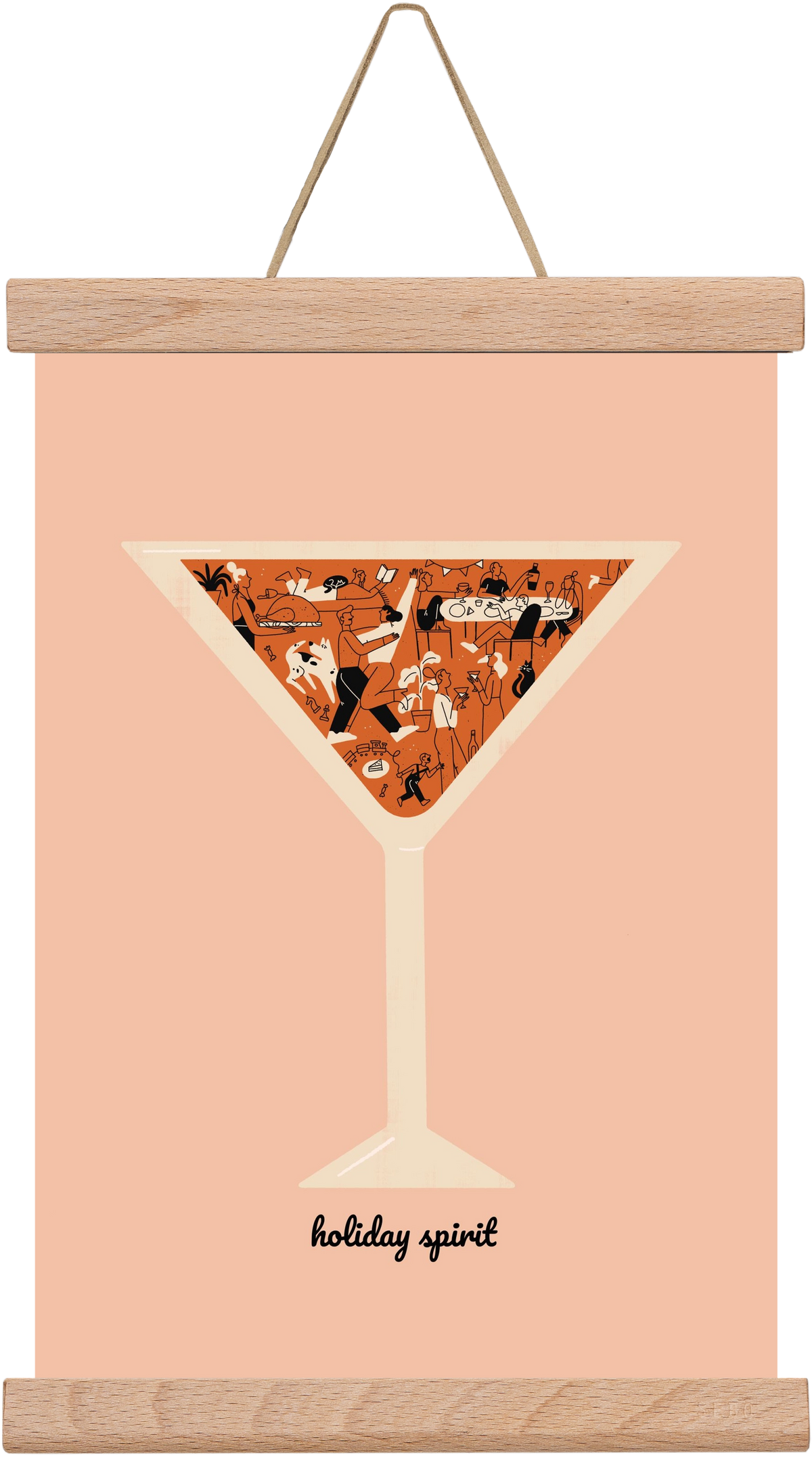 Holiday Spirit, 20x30 cm (20x30 cm), Tölgy akasztó