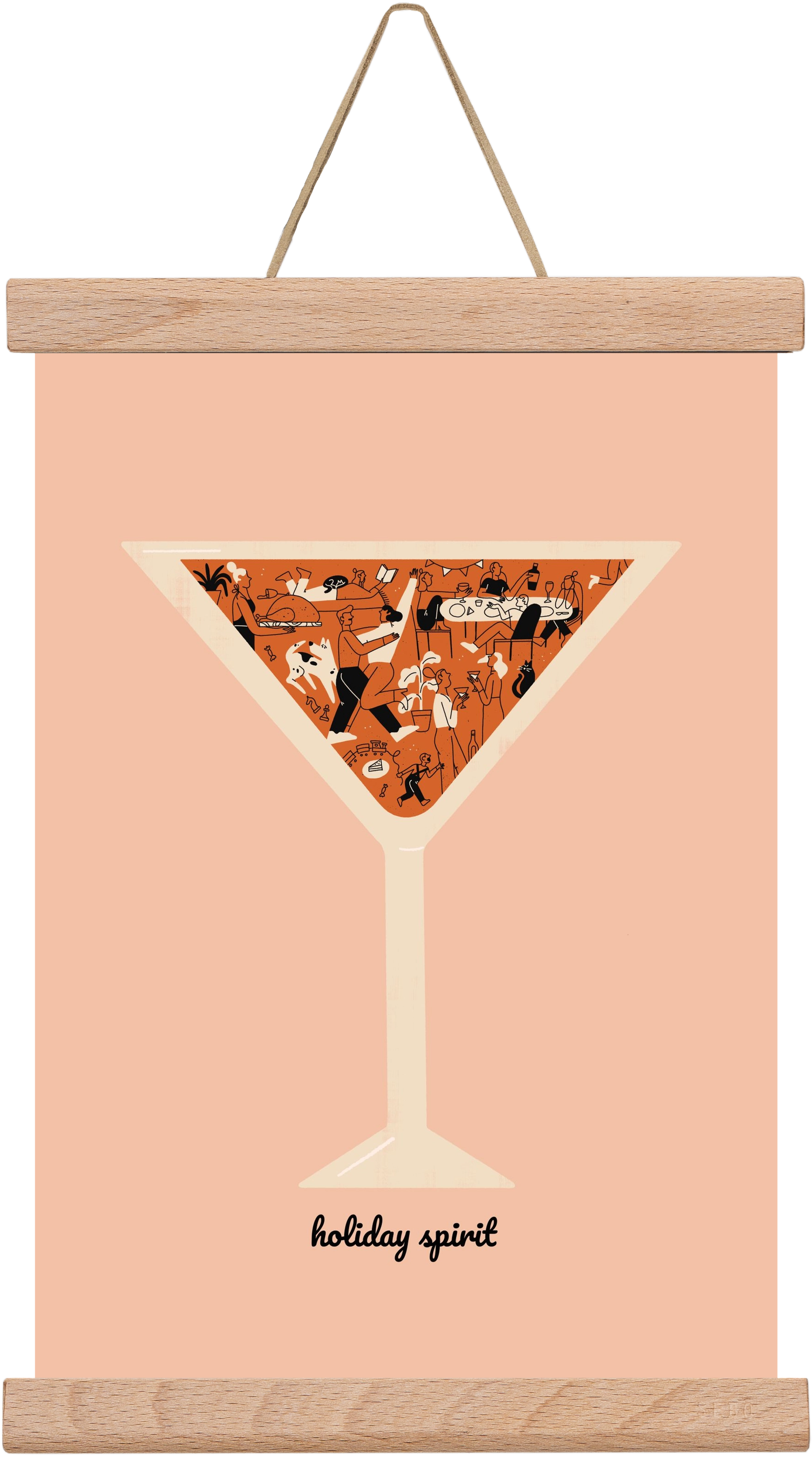 Holiday Spirit, 20x30 cm (20x30 cm), Tölgy akasztó