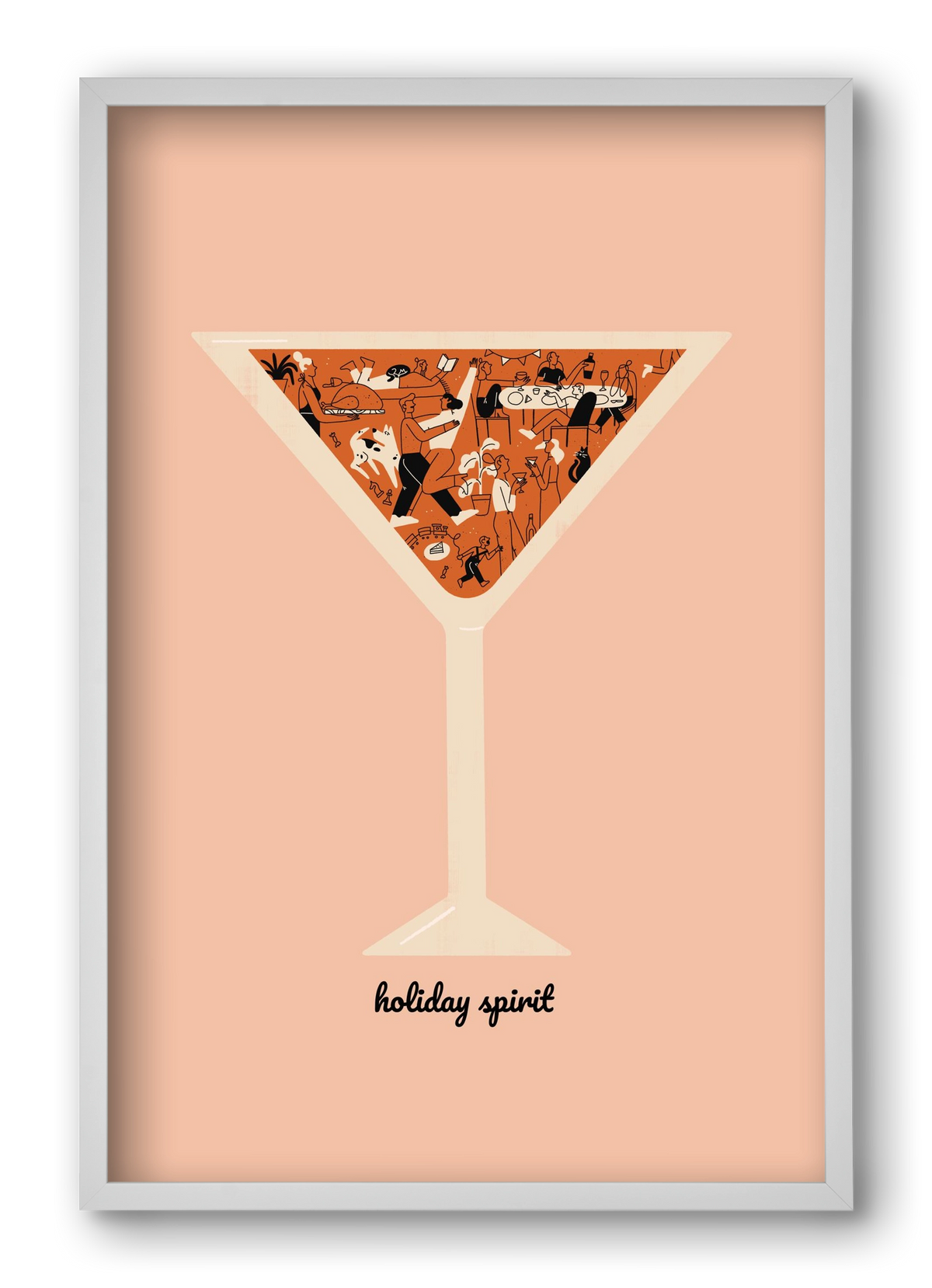 Holiday Spirit, 40x60 cm (40x60 cm), Fehér keret