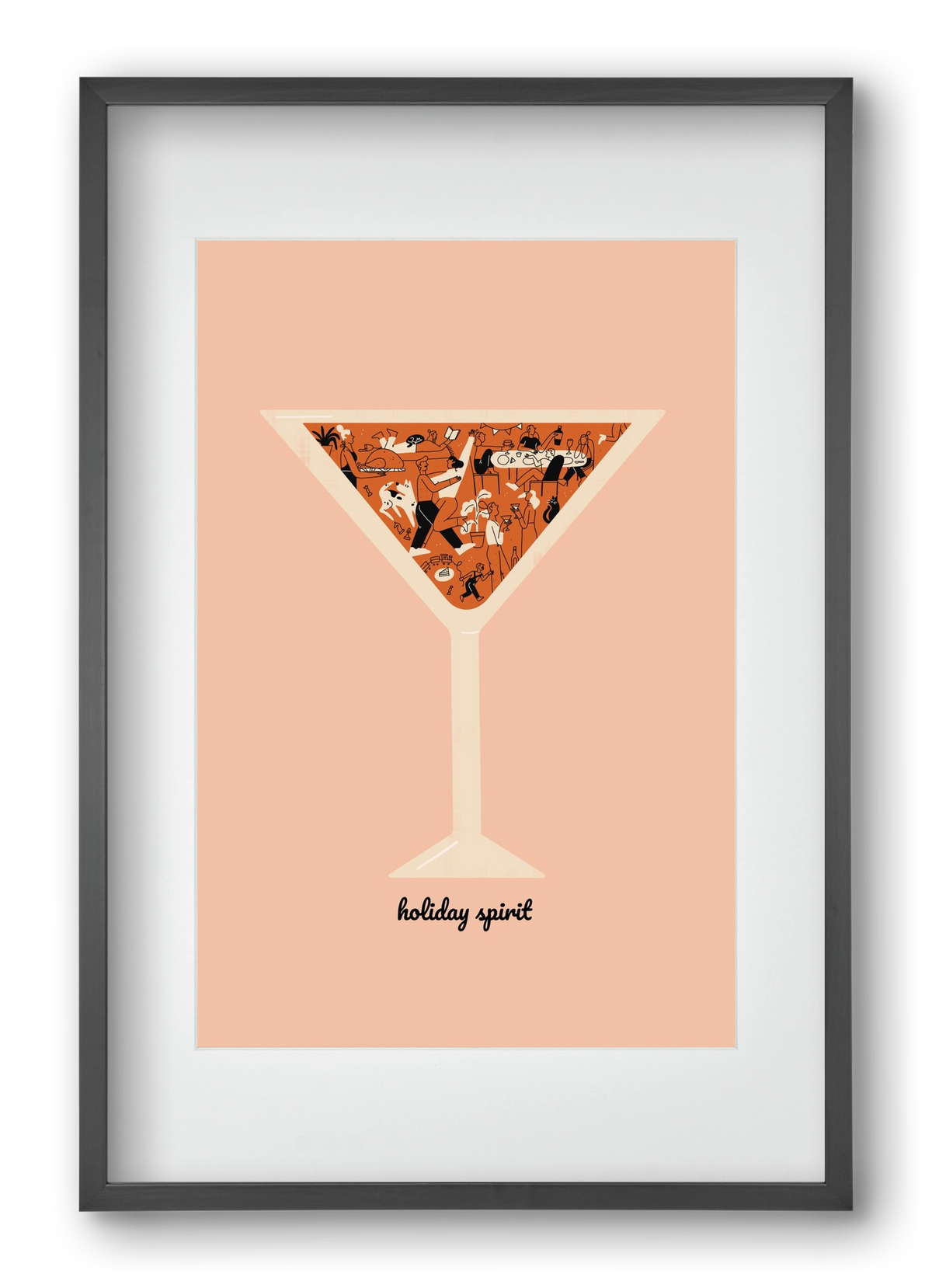 Holiday Spirit, 40x60 cm (30x45 cm), Fekete keret, paszpartuval