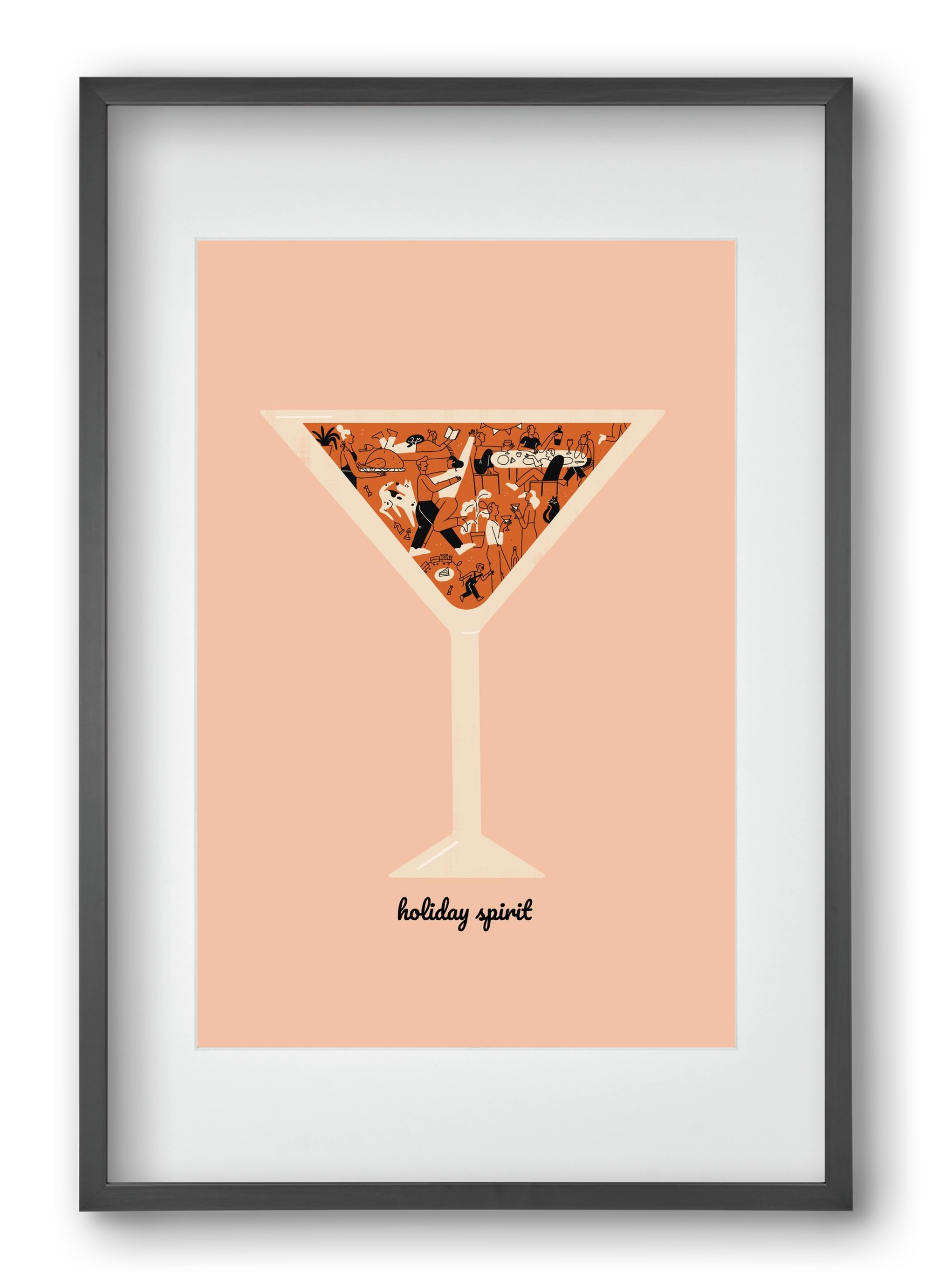 Holiday Spirit, 40x60 cm (30x45 cm), Fekete keret, paszpartuval