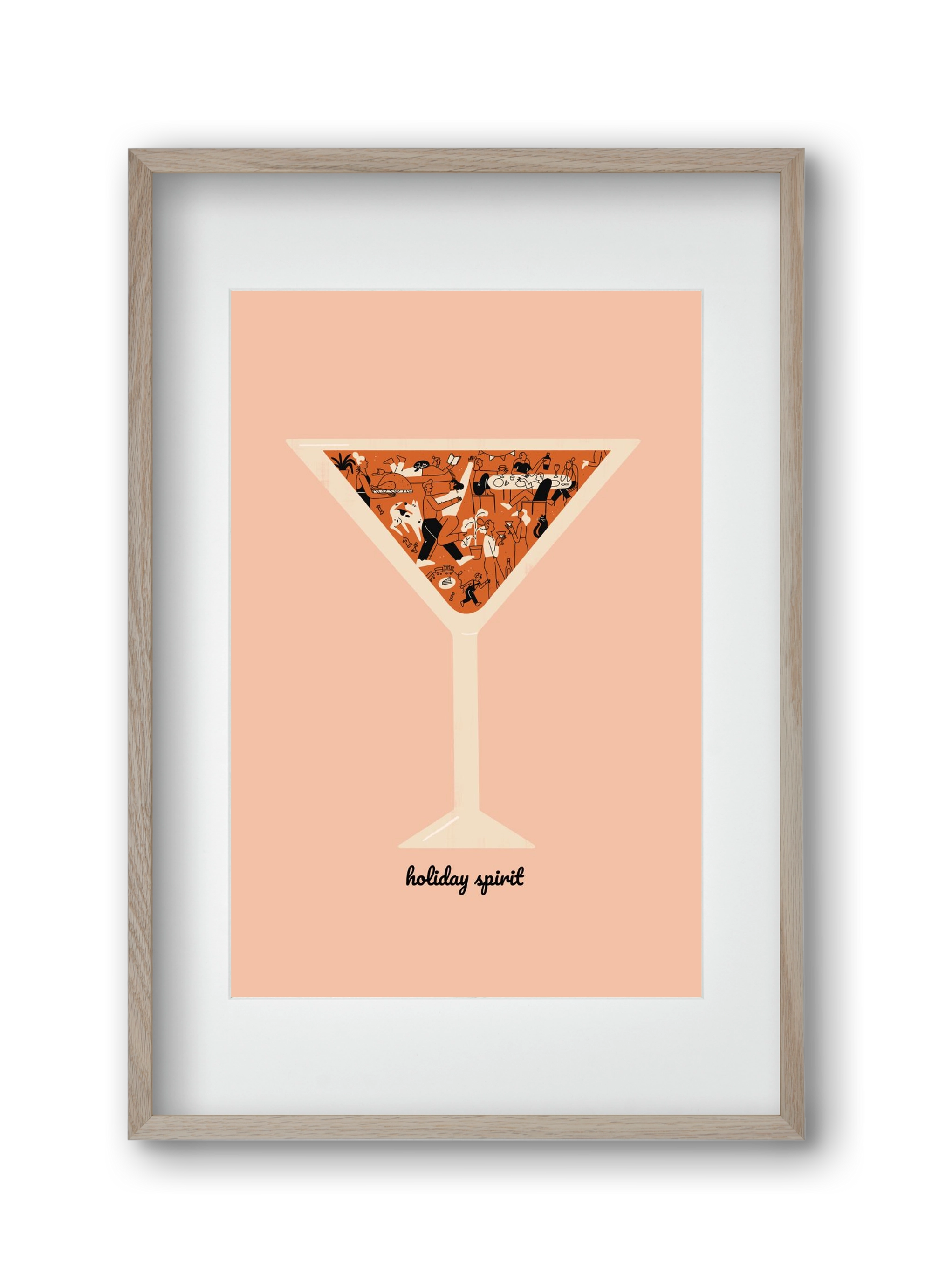 Holiday Spirit, 30x45 cm (20x30 cm), Tölgy keret, paszpartuval
