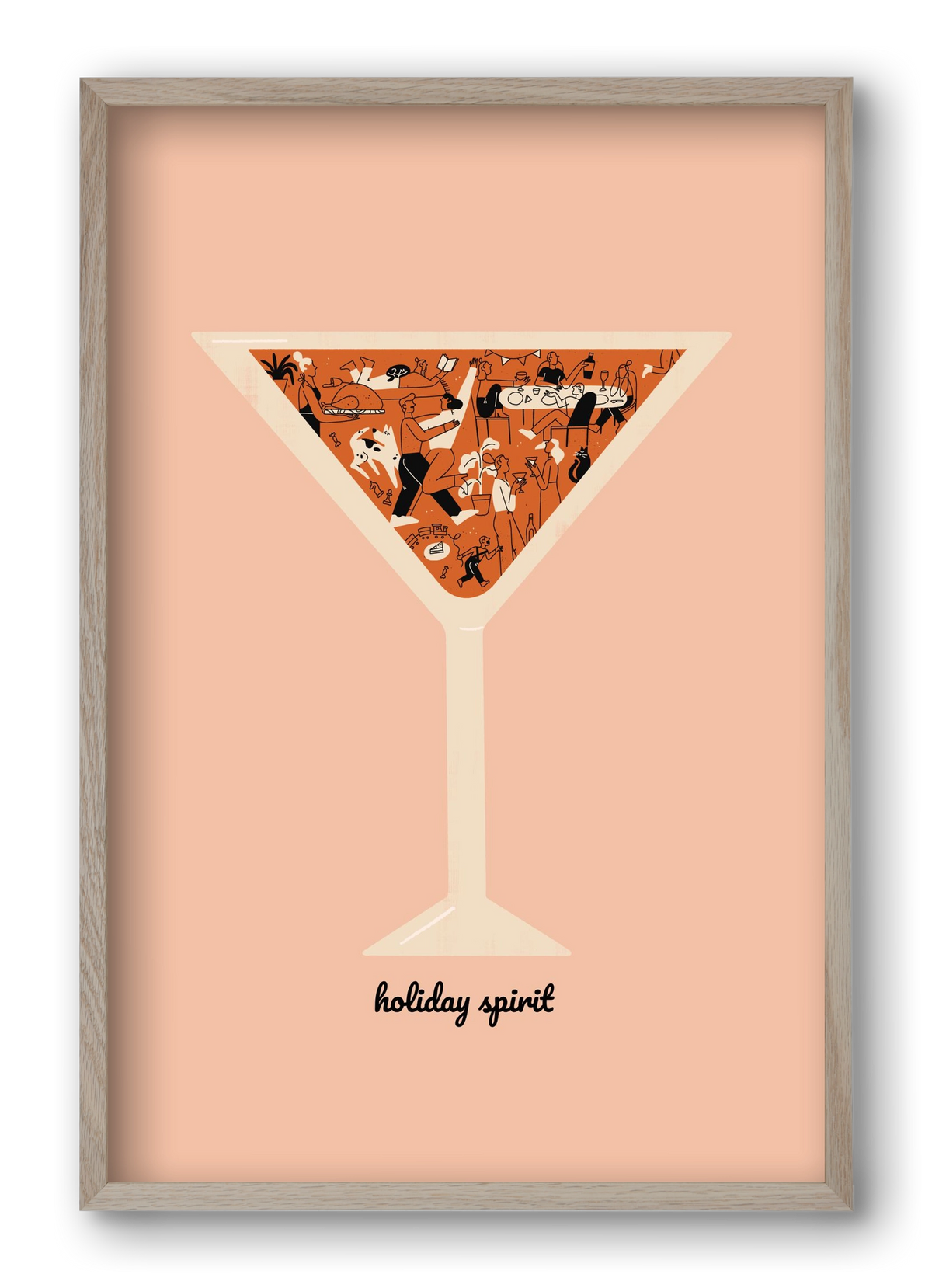 Holiday Spirit, 40x60 cm (40x60 cm), Tölgy keret
