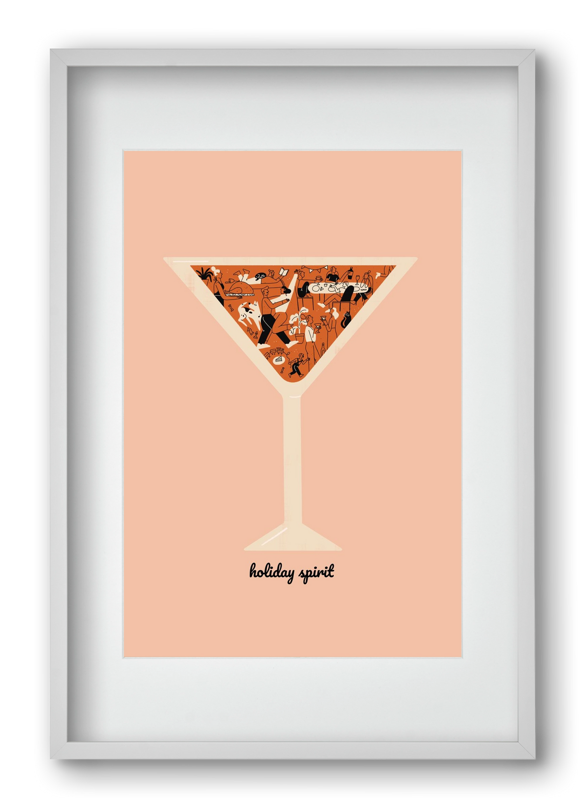 Holiday Spirit, 40x60 cm (30x45 cm), Fehér keret, paszpartuval