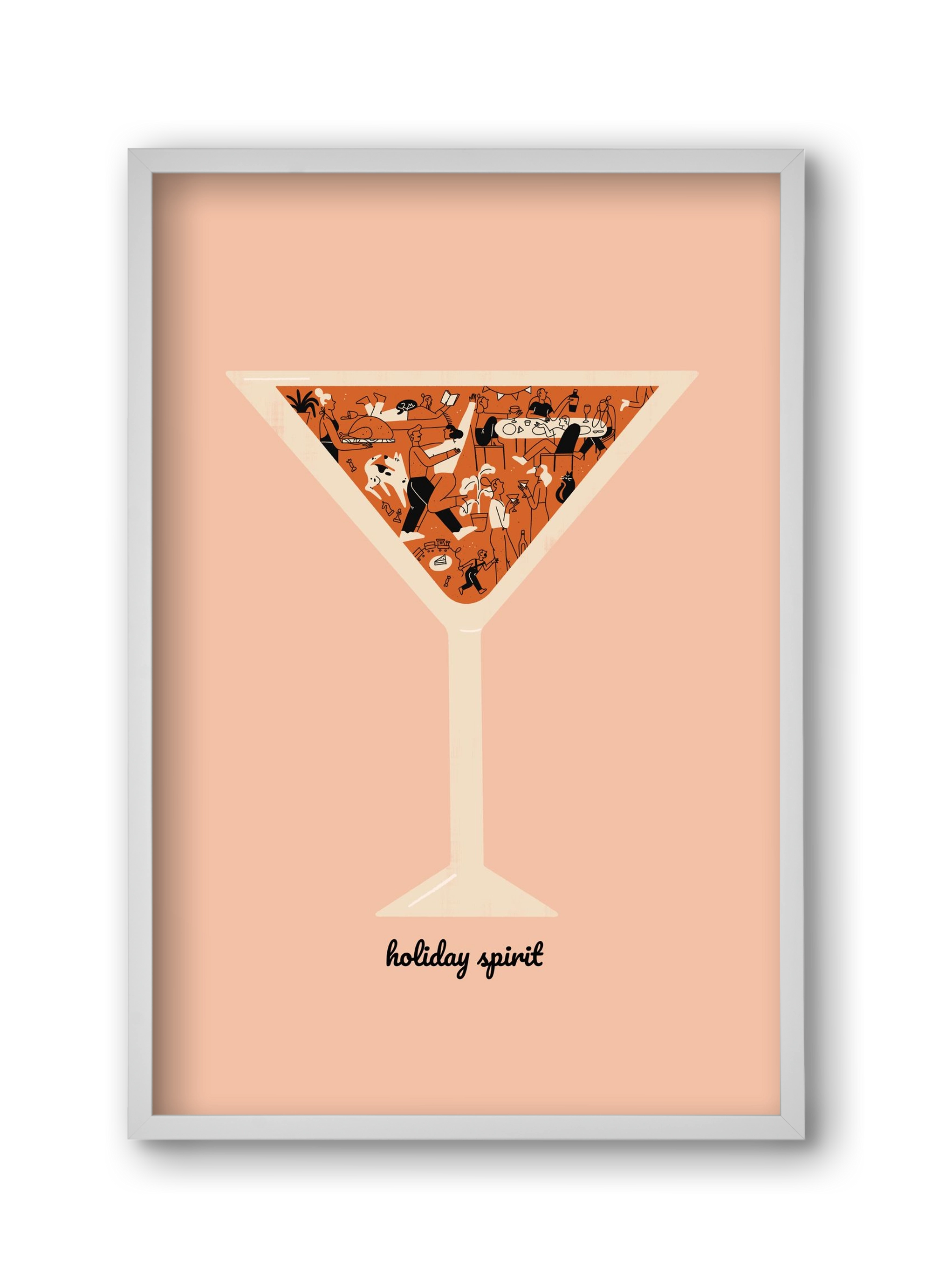 Holiday Spirit, 30x45 cm (30x45 cm), Fehér keret