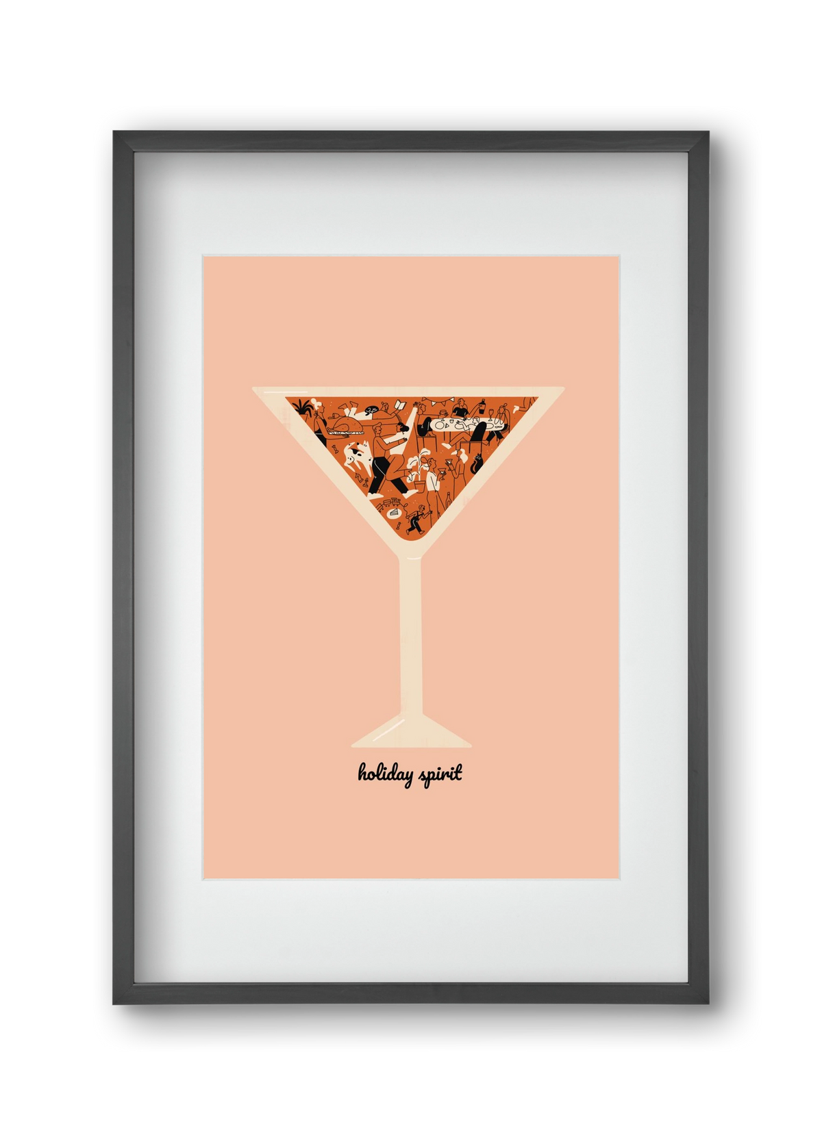 Holiday Spirit, 30x45 cm (20x30 cm), Fekete keret, paszpartuval