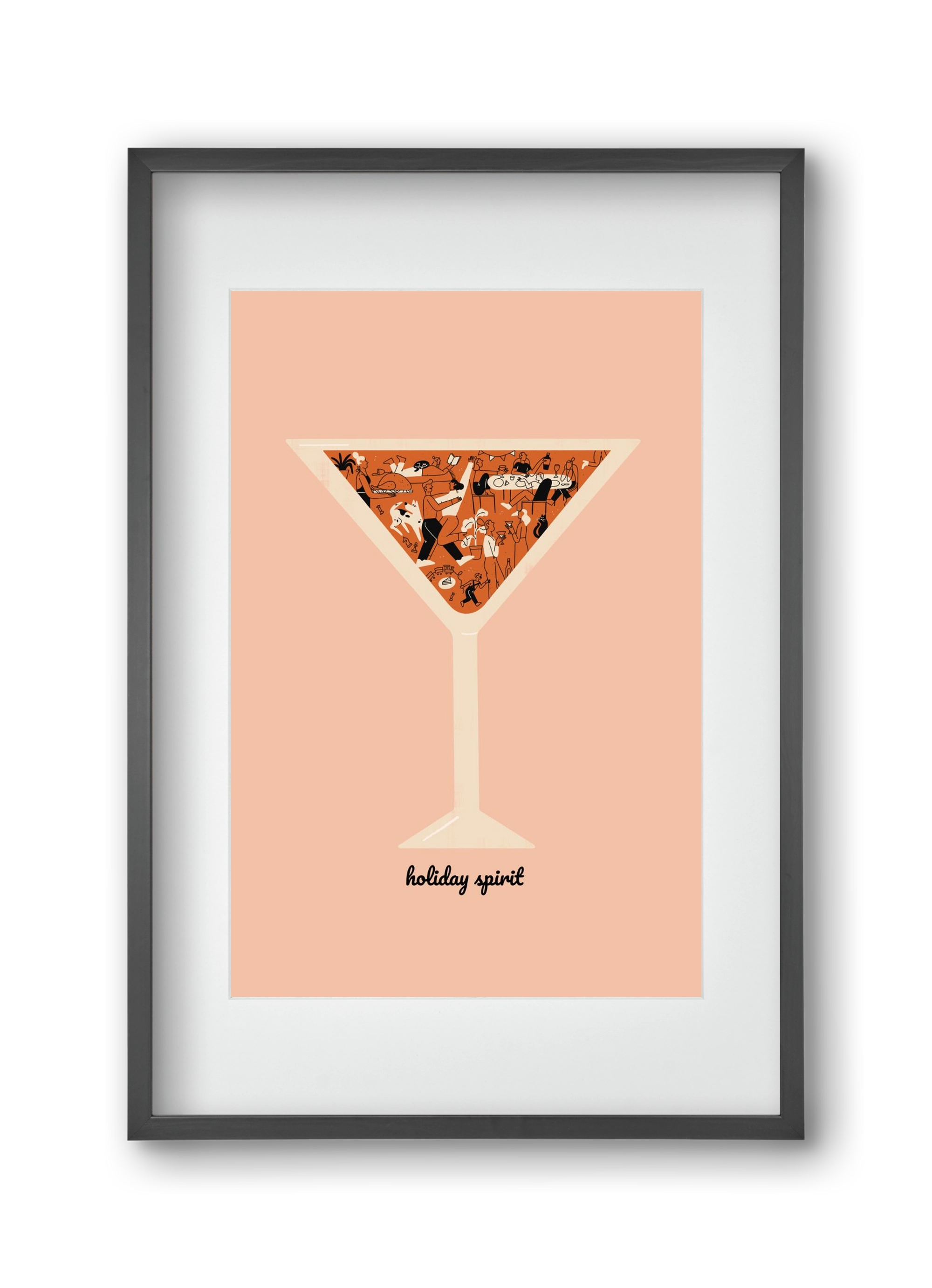 Holiday Spirit, 30x45 cm (20x30 cm), Fekete keret, paszpartuval