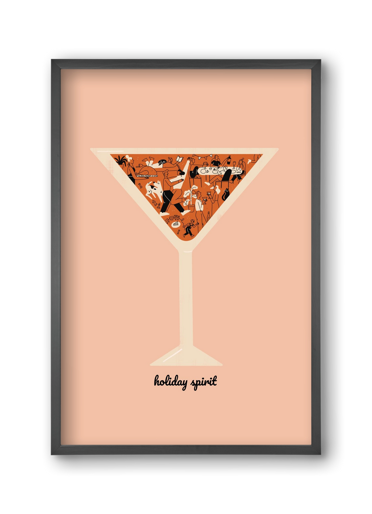Holiday Spirit, 30x45 cm (30x45 cm), Fekete keret