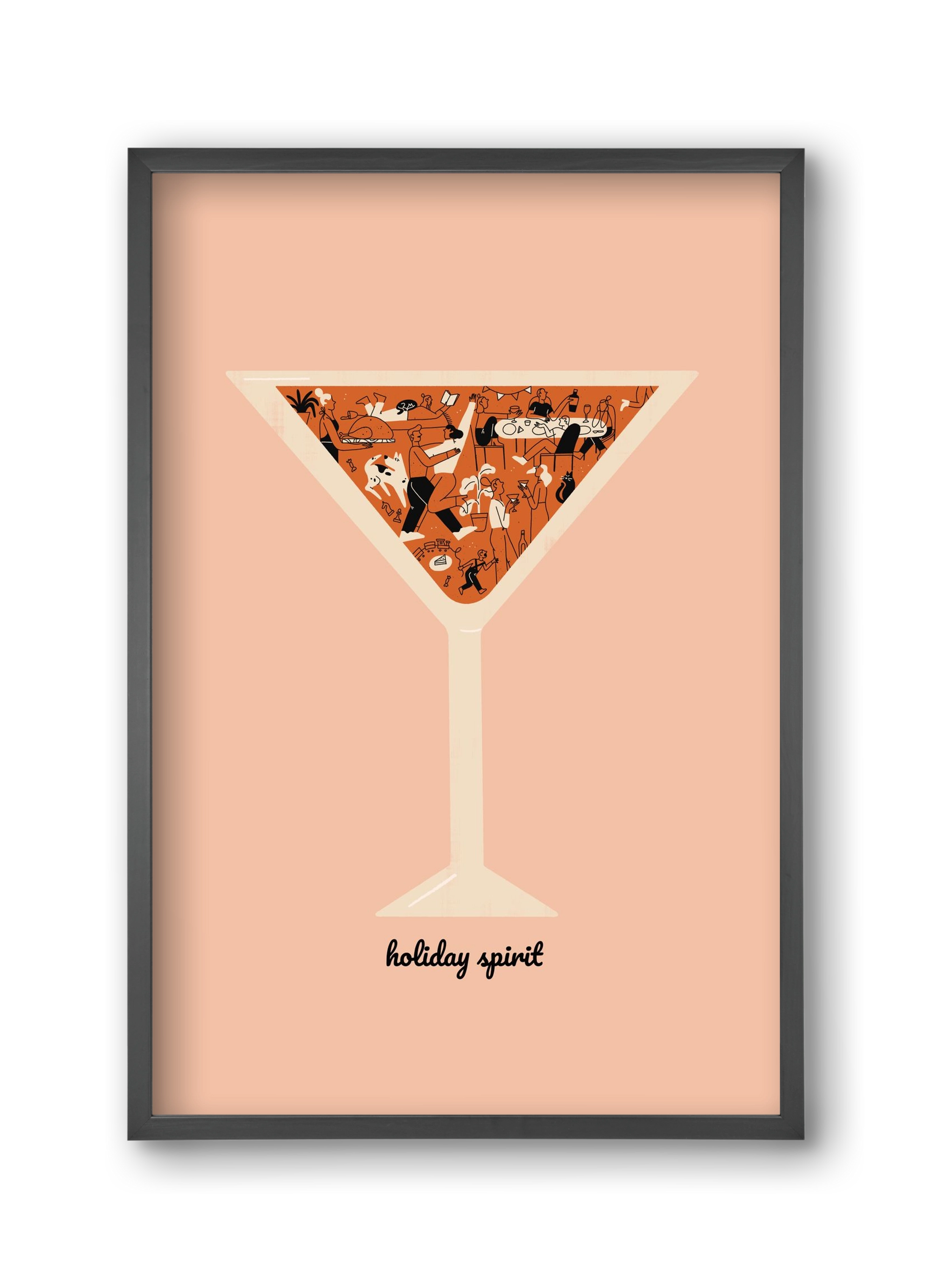 Holiday Spirit, 30x45 cm (30x45 cm), Fekete keret