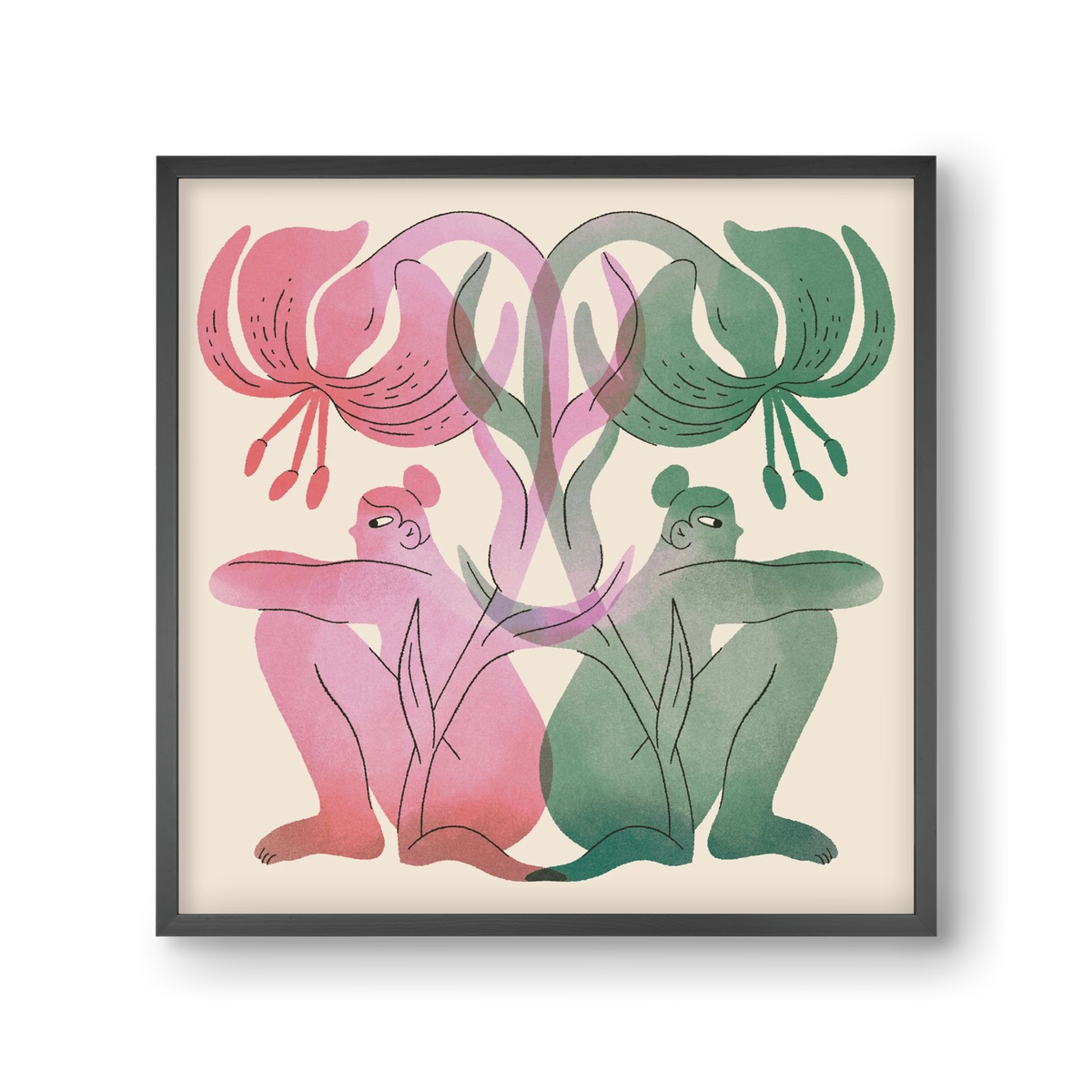 Both Sides, 30x30 cm (30x30 cm), Fekete keret