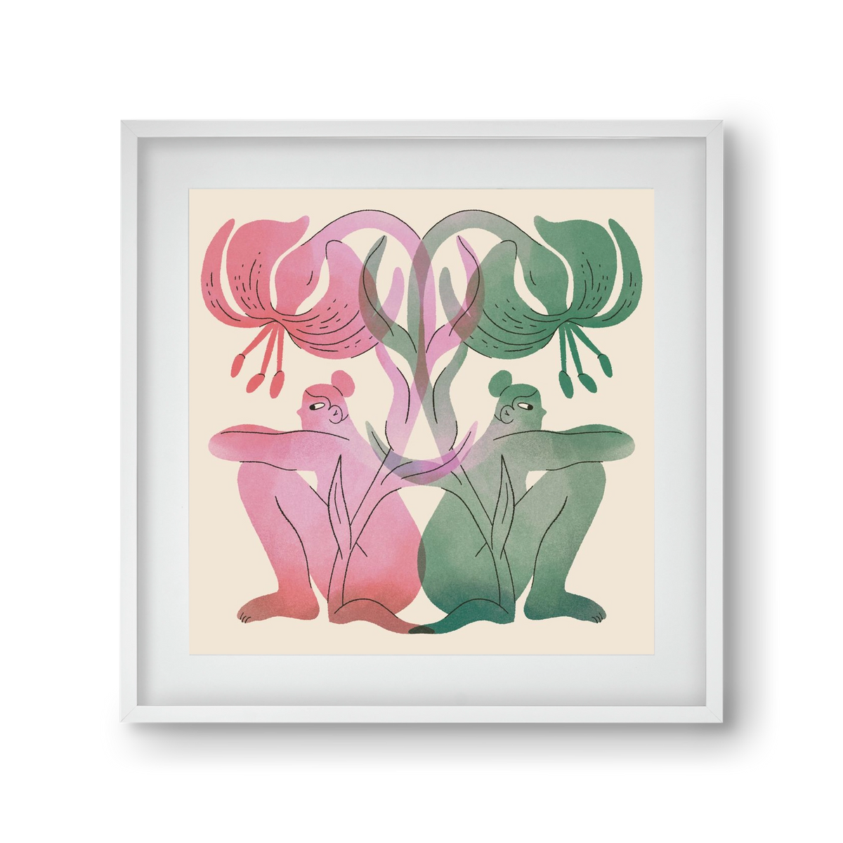 Both Sides, 30x30 cm (20x20 cm), Fehér keret, paszpartuval