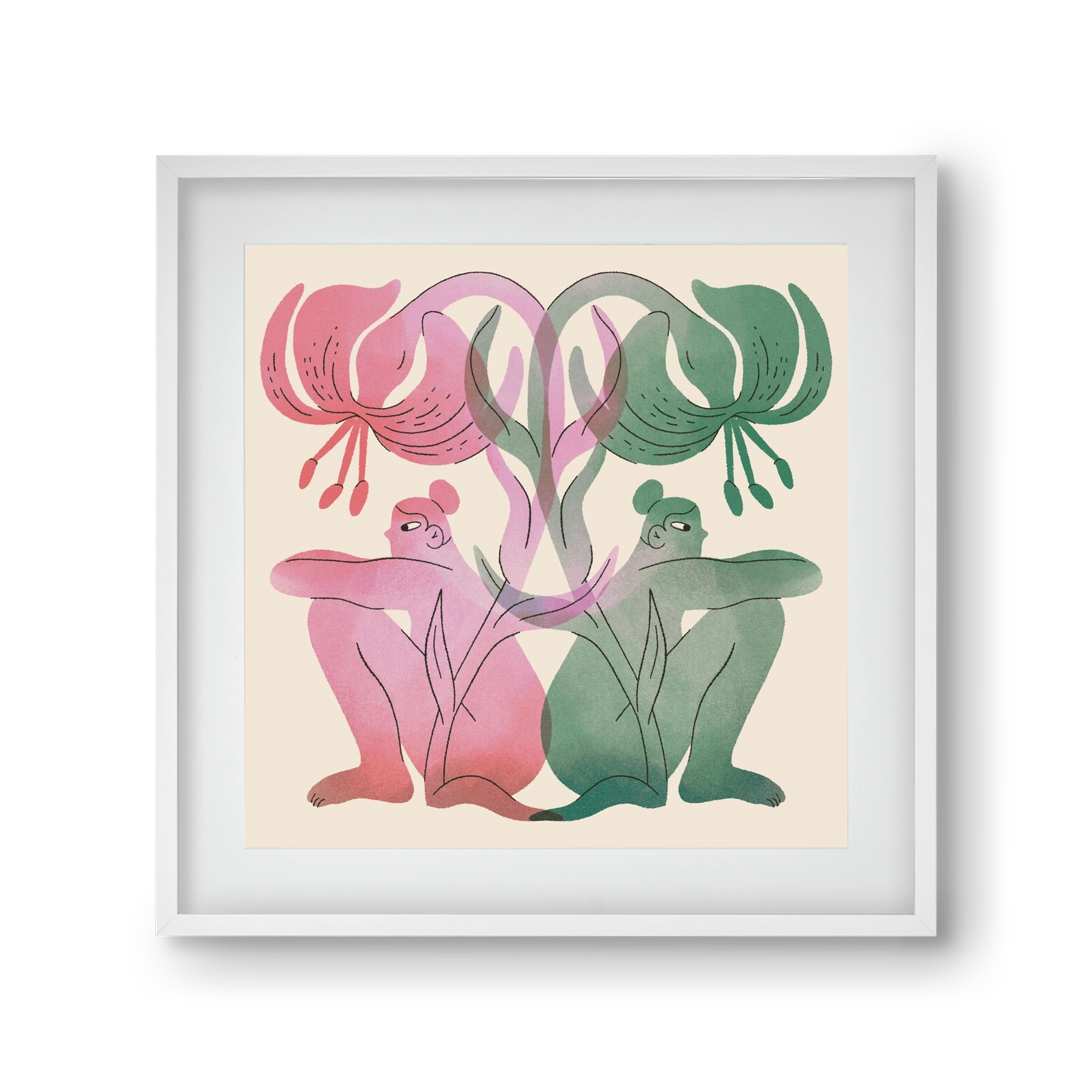 Both Sides, 30x30 cm (20x20 cm), Fehér keret, paszpartuval