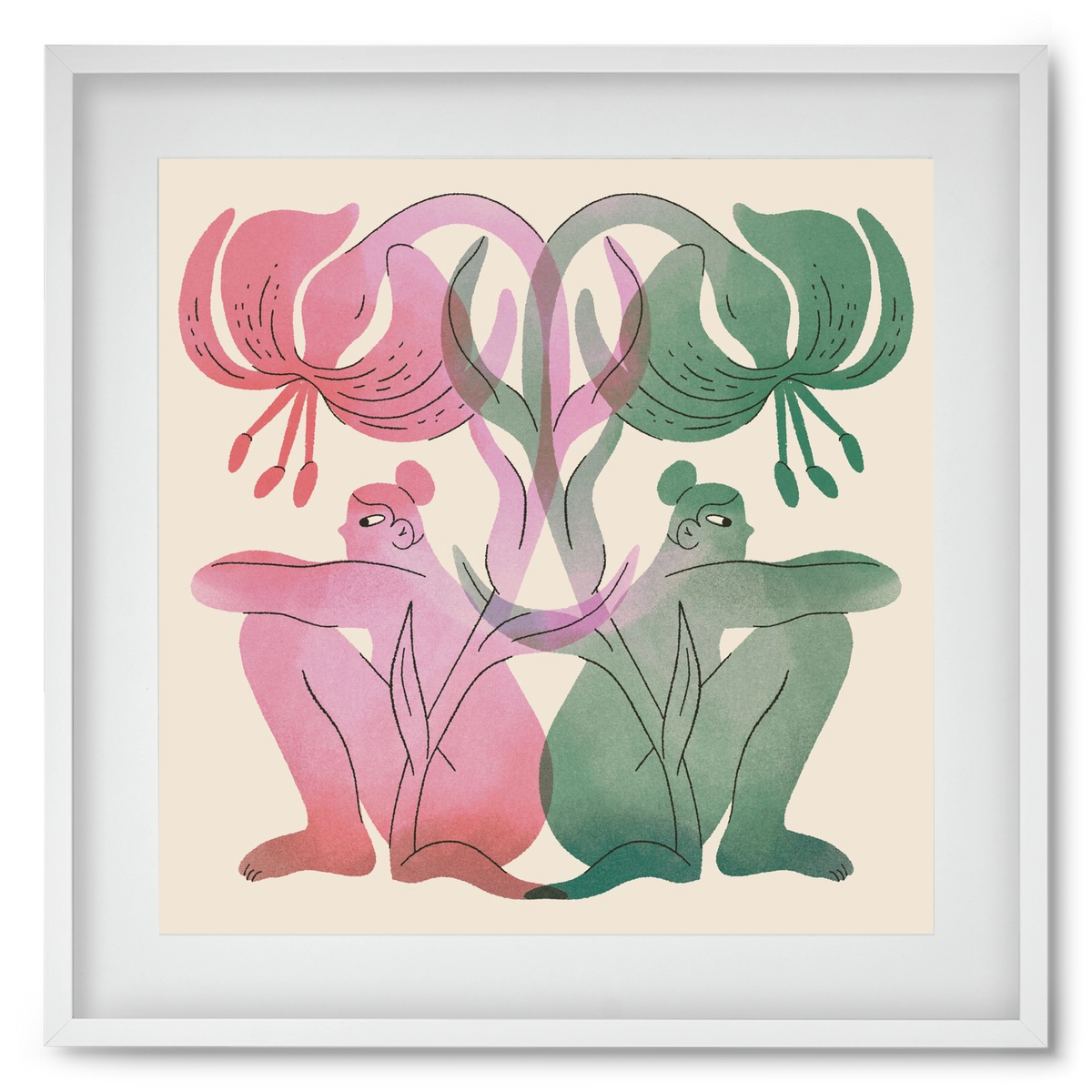 Both Sides, 50x50 cm (40x40 cm), Fehér keret, paszpartuval