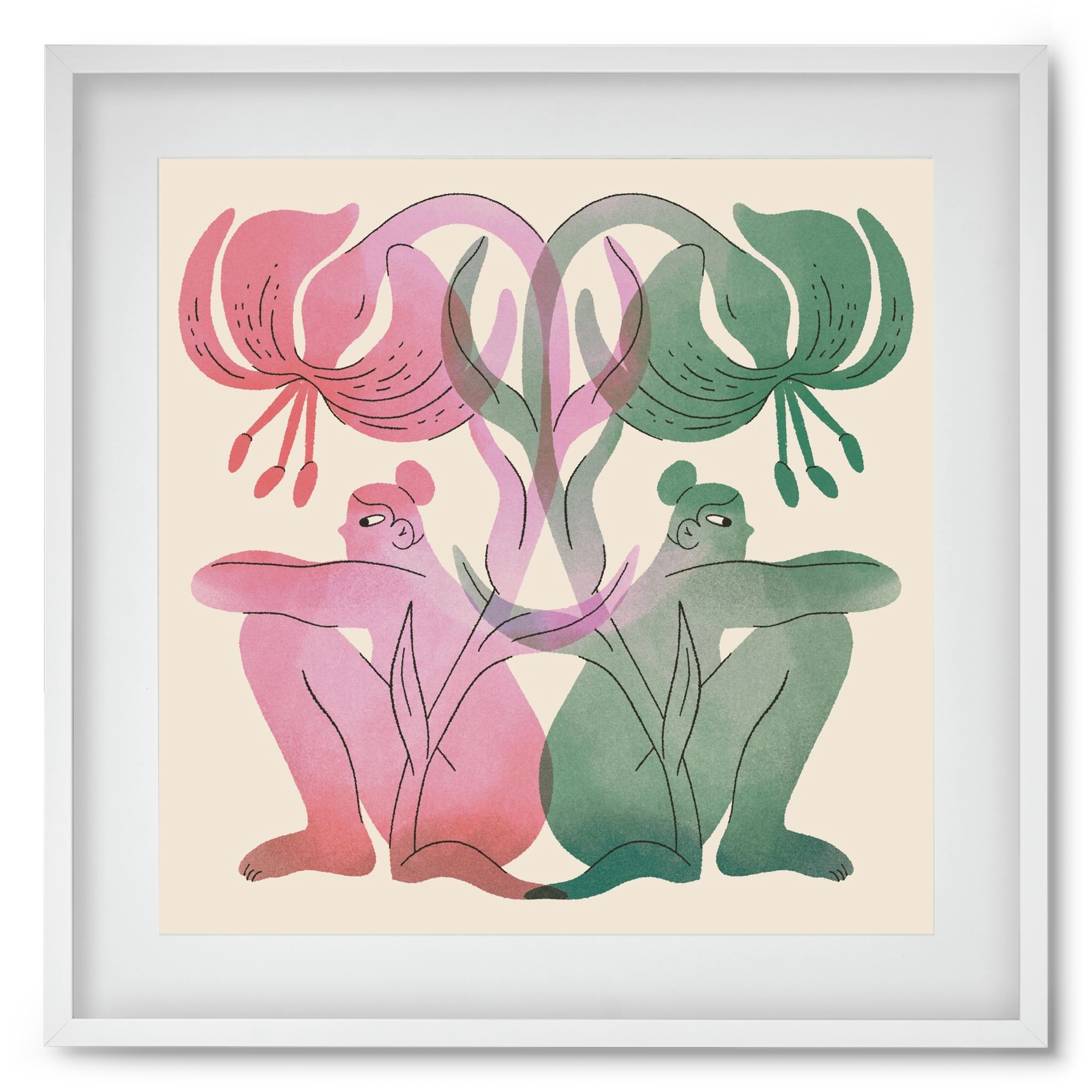 Both Sides, 50x50 cm (40x40 cm), Fehér keret, paszpartuval