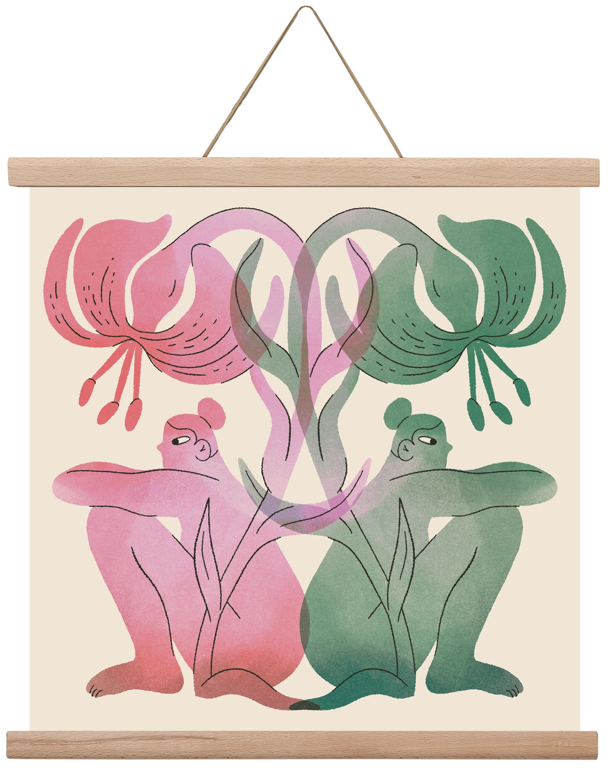 Both Sides, 40x40 cm (40x40 cm), Tölgy akasztó