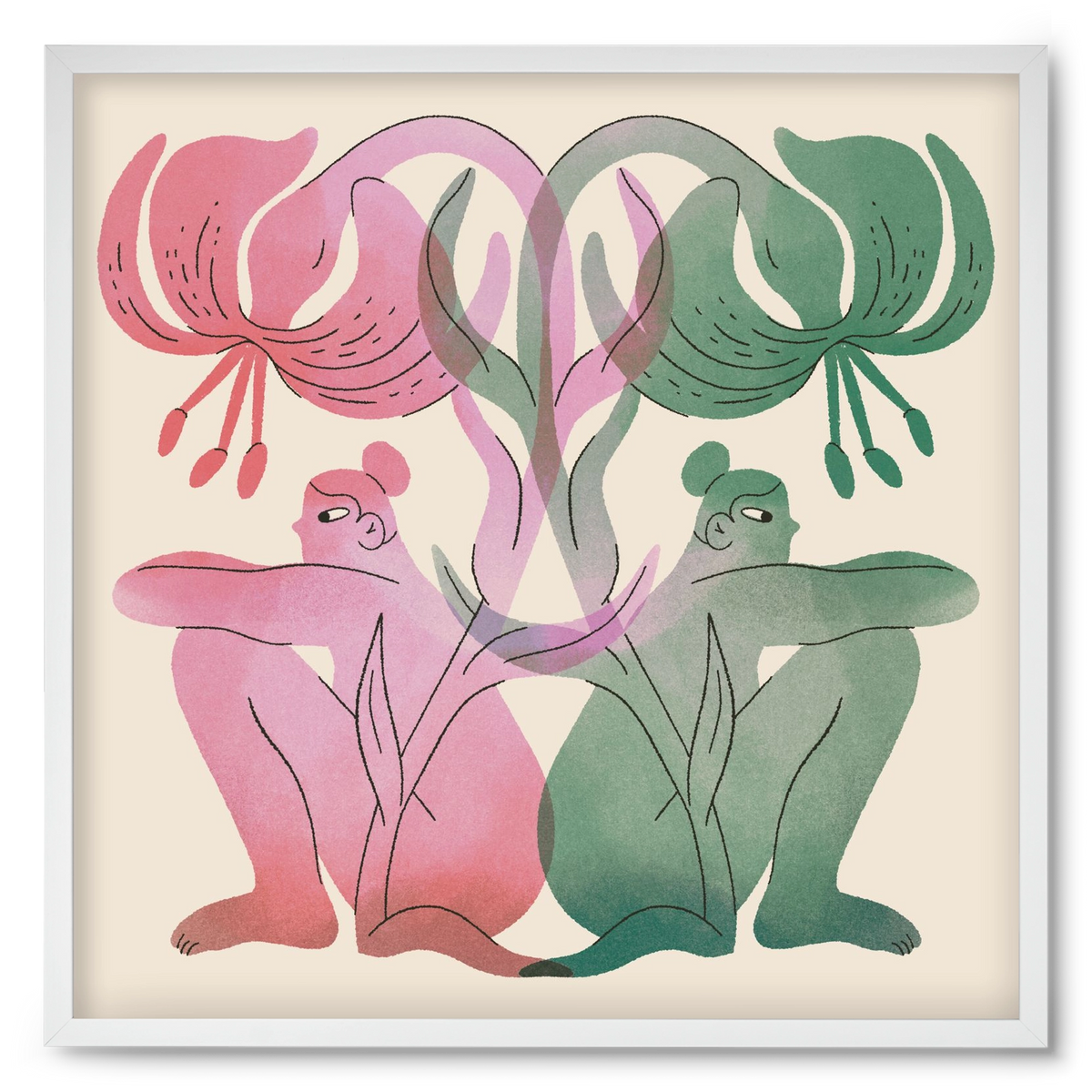 Both Sides, 50x50 cm (50x50 cm), Fehér keret