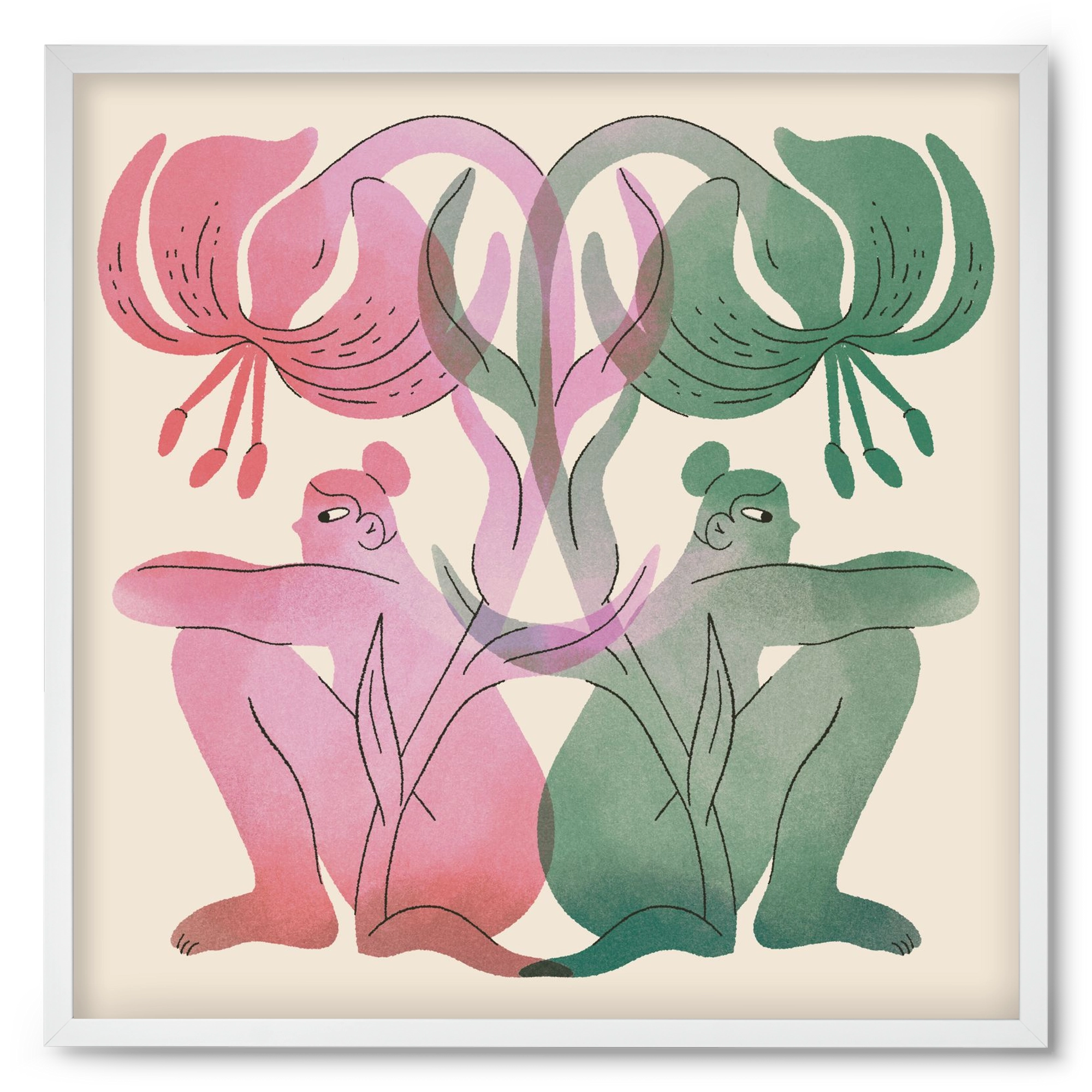 Both Sides, 50x50 cm (50x50 cm), Fehér keret