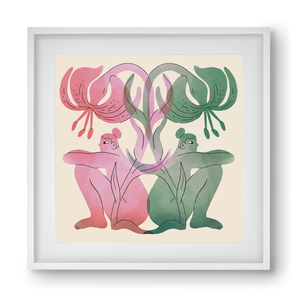 Both Sides, 40x40 cm (30x30 cm), Fehér keret, paszpartuval