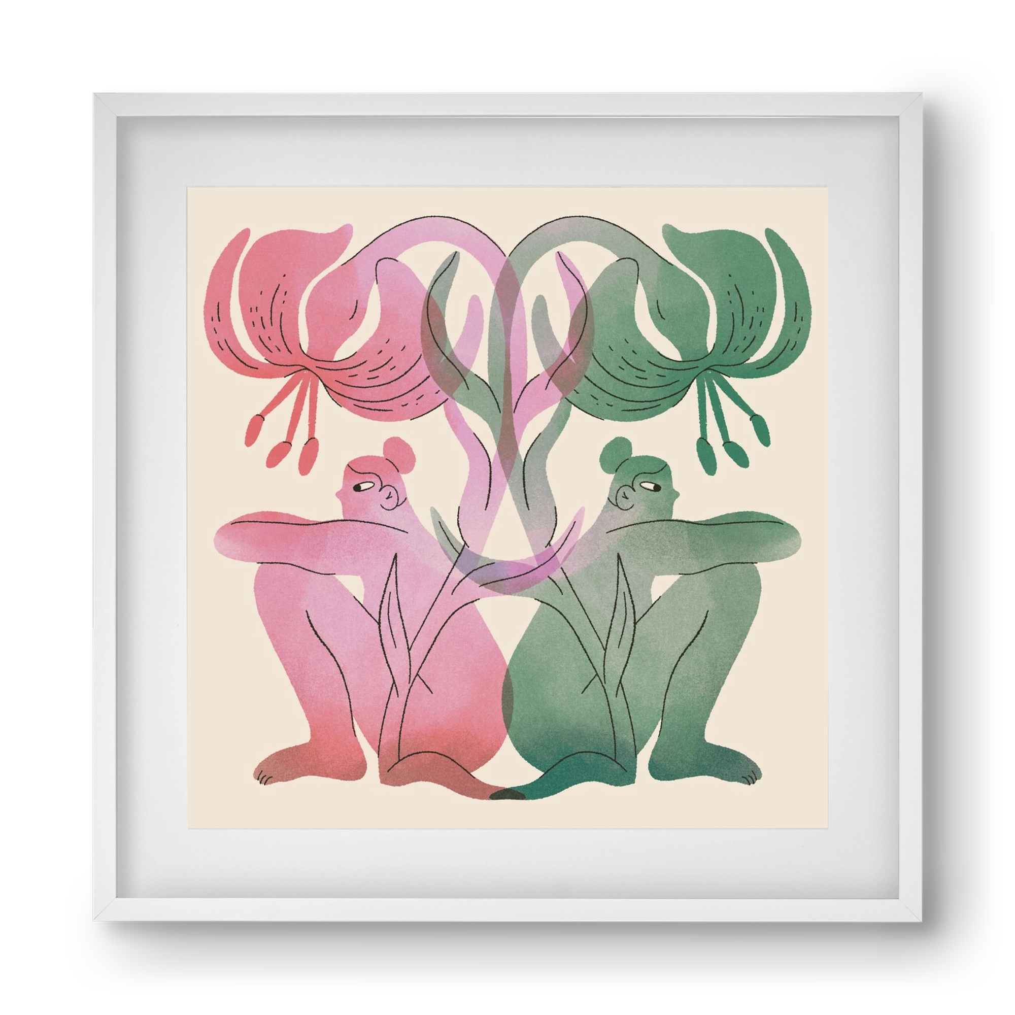 Both Sides, 40x40 cm (30x30 cm), Fehér keret, paszpartuval