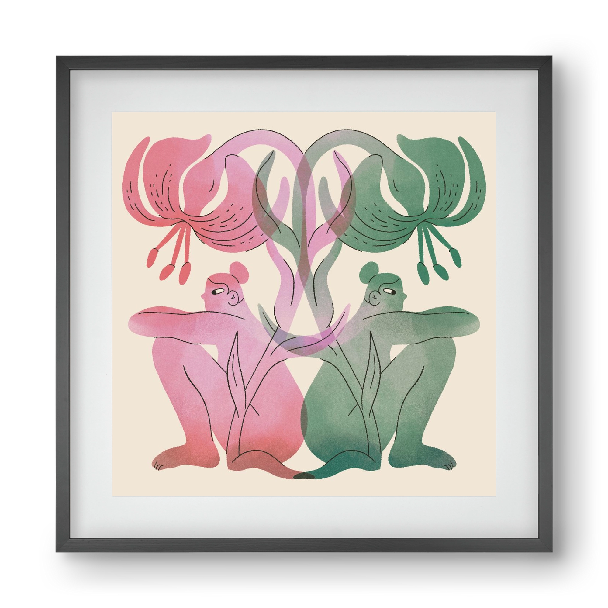 Both Sides, 40x40 cm (30x30 cm), Fekete keret, paszpartuval