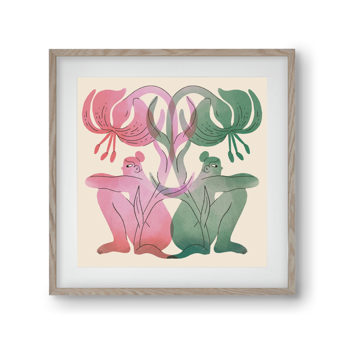 Both Sides, 30x30 cm (20x20 cm), Tölgy keret, paszpartuval