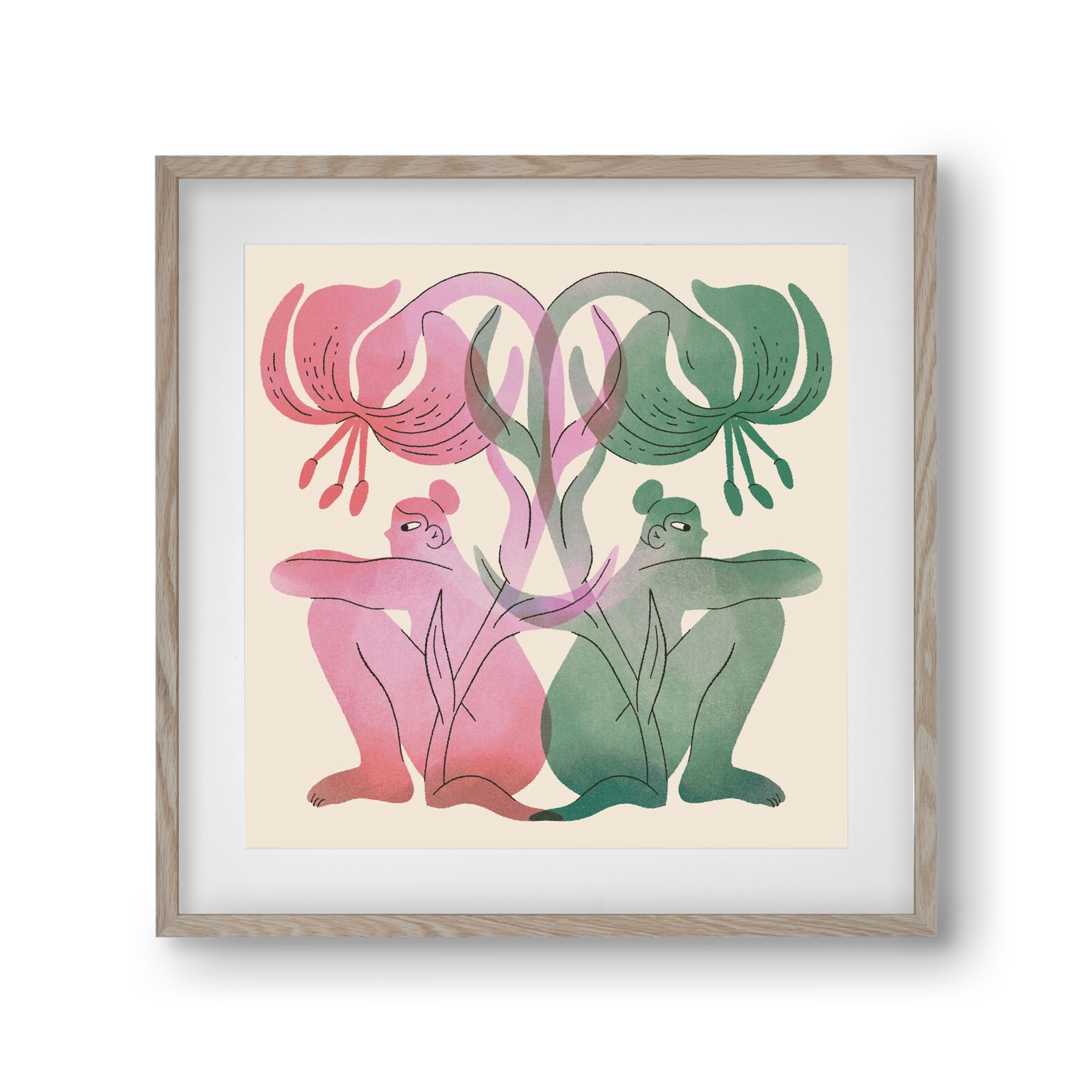 Both Sides, 30x30 cm (20x20 cm), Tölgy keret, paszpartuval