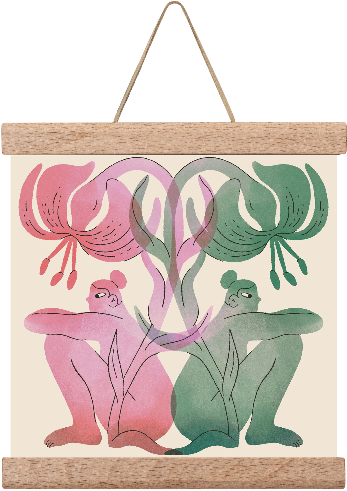 Both Sides, 20x20 cm (20x20 cm), Tölgy akasztó