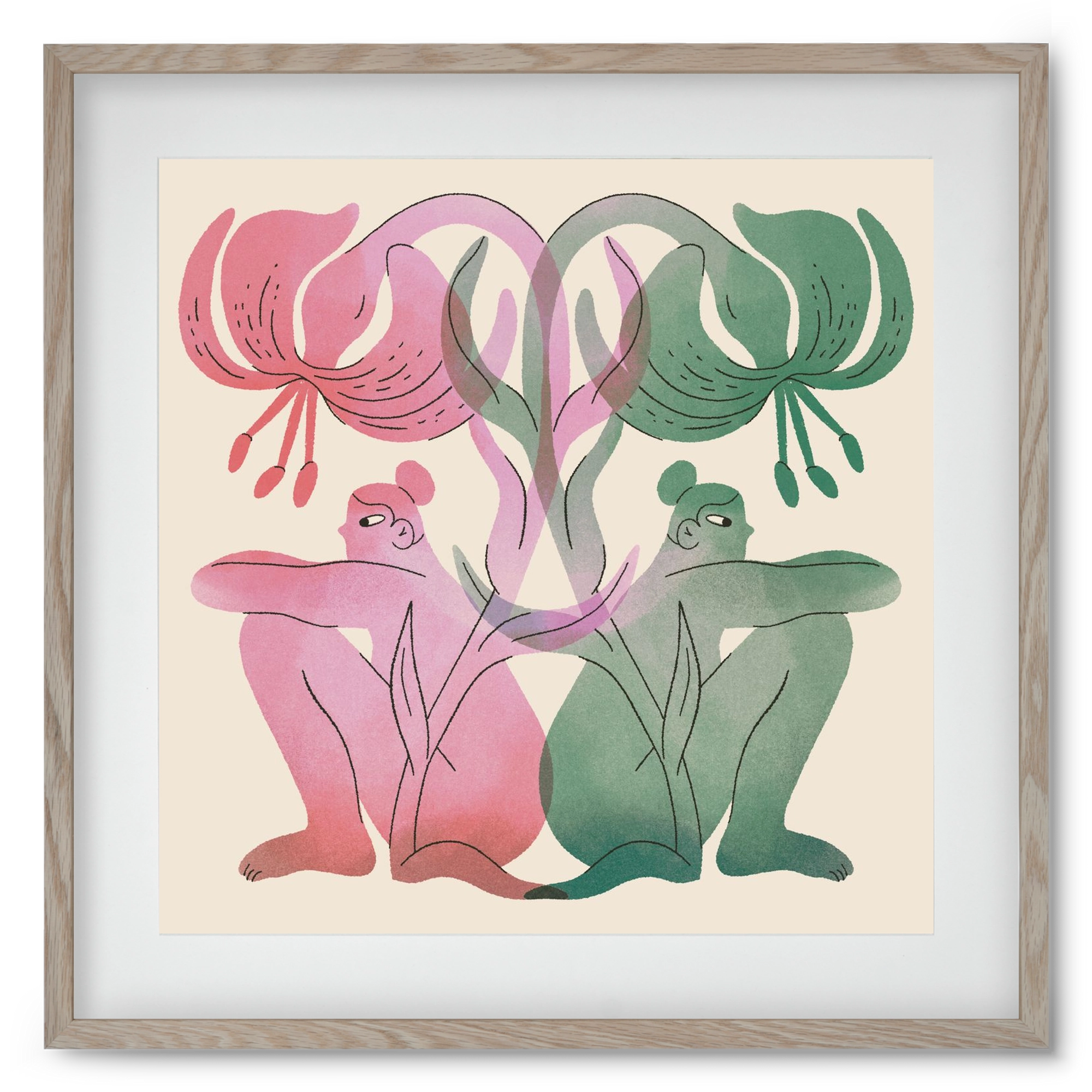 Both Sides, 50x50 cm (40x40 cm), Tölgy keret, paszpartuval