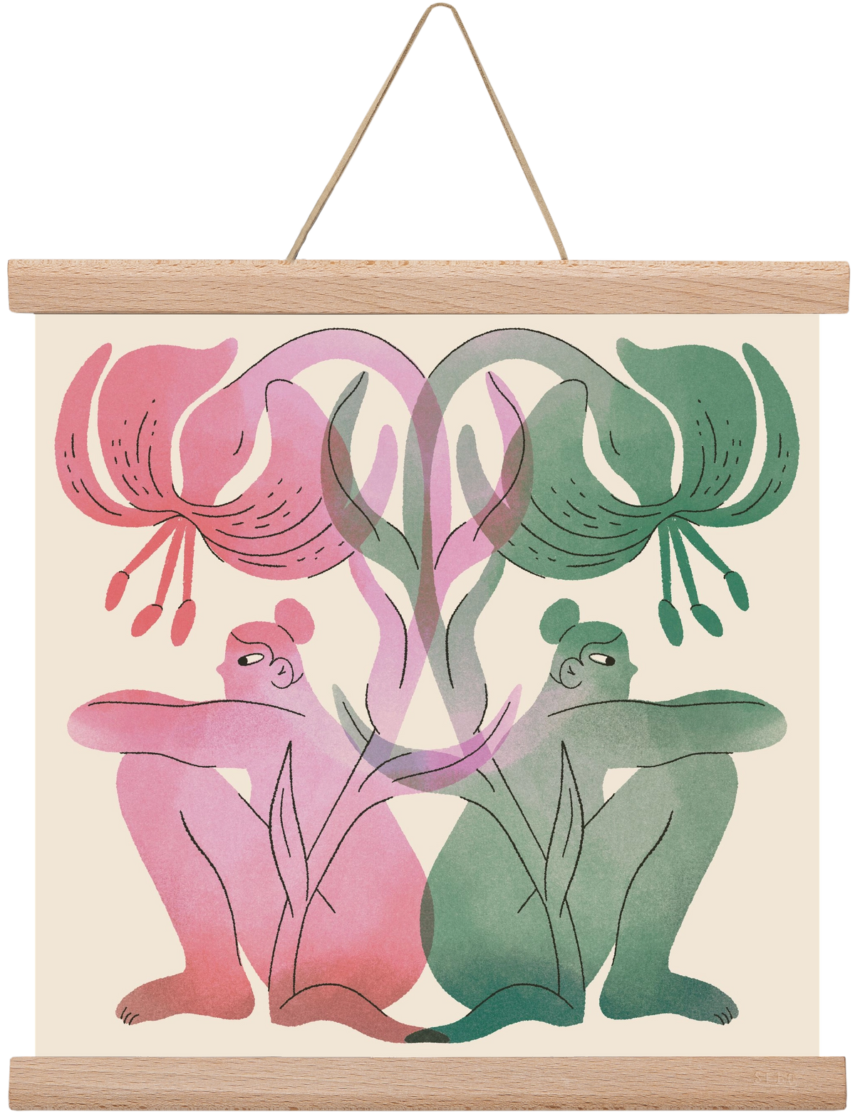 Both Sides, 30x30 cm (30x30 cm), Tölgy akasztó