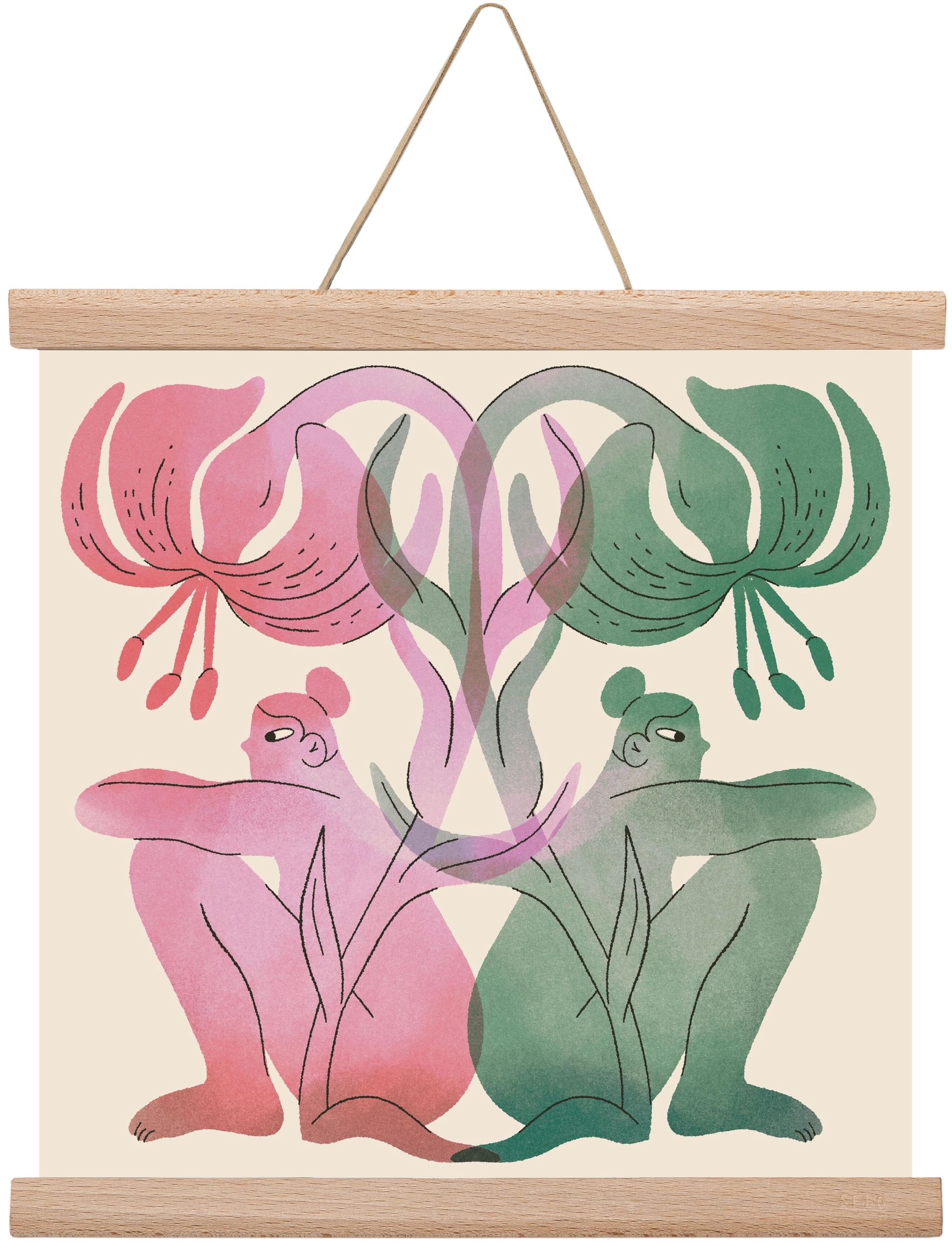 Both Sides, 30x30 cm (30x30 cm), Tölgy akasztó