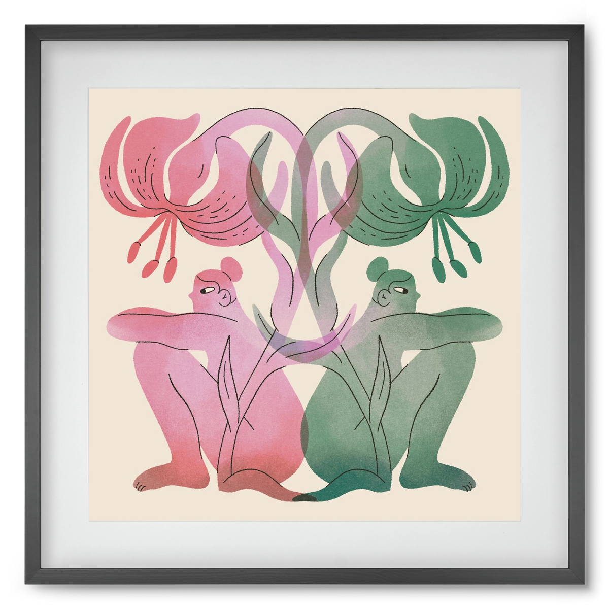 Both Sides, 50x50 cm (40x40 cm), Fekete keret, paszpartuval