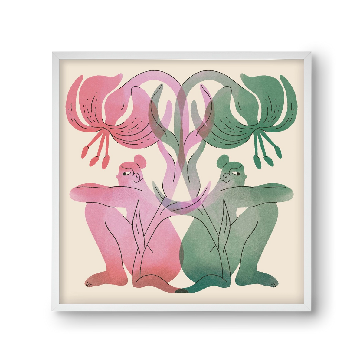 Both Sides, 30x30 cm (30x30 cm), Fehér keret