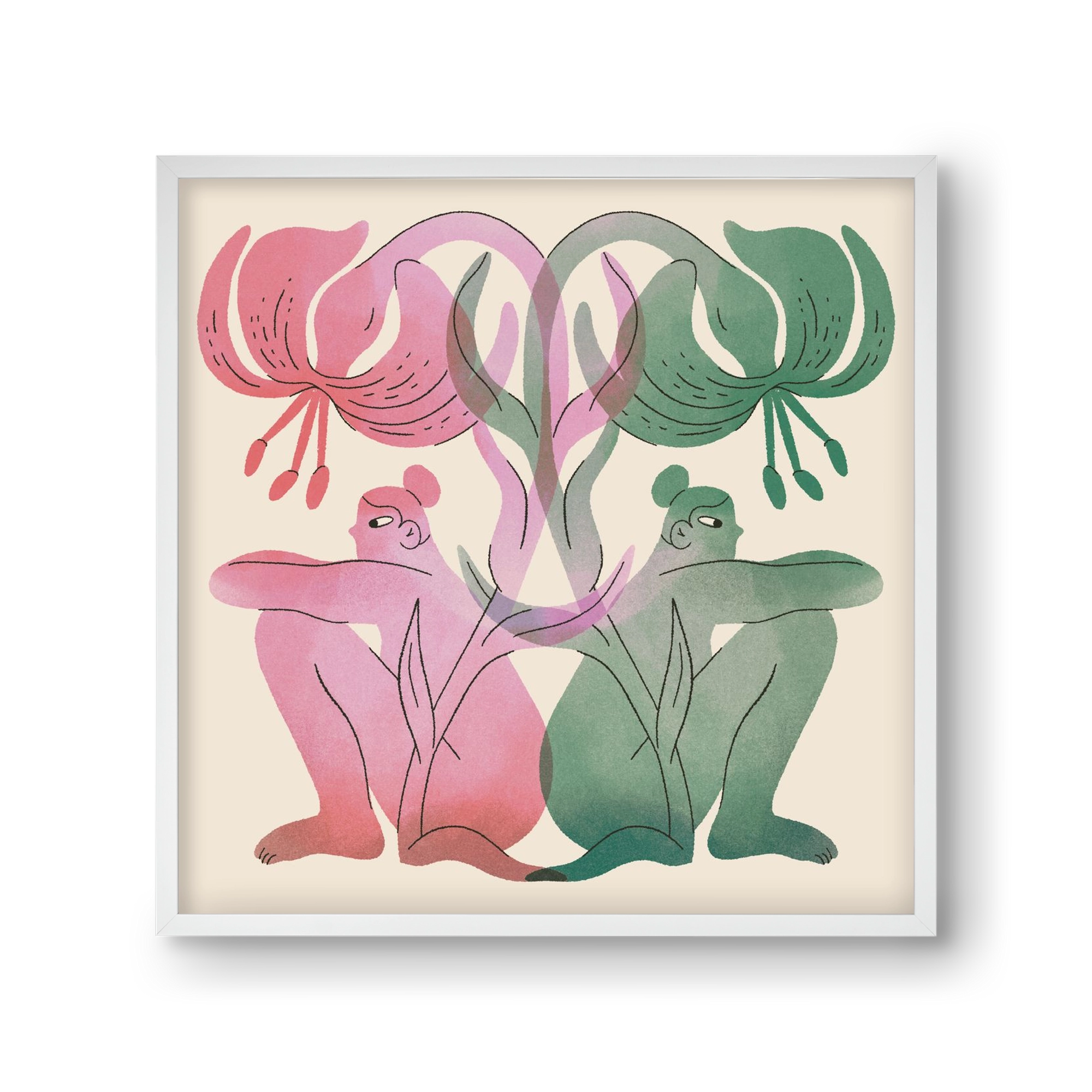 Both Sides, 30x30 cm (30x30 cm), Fehér keret