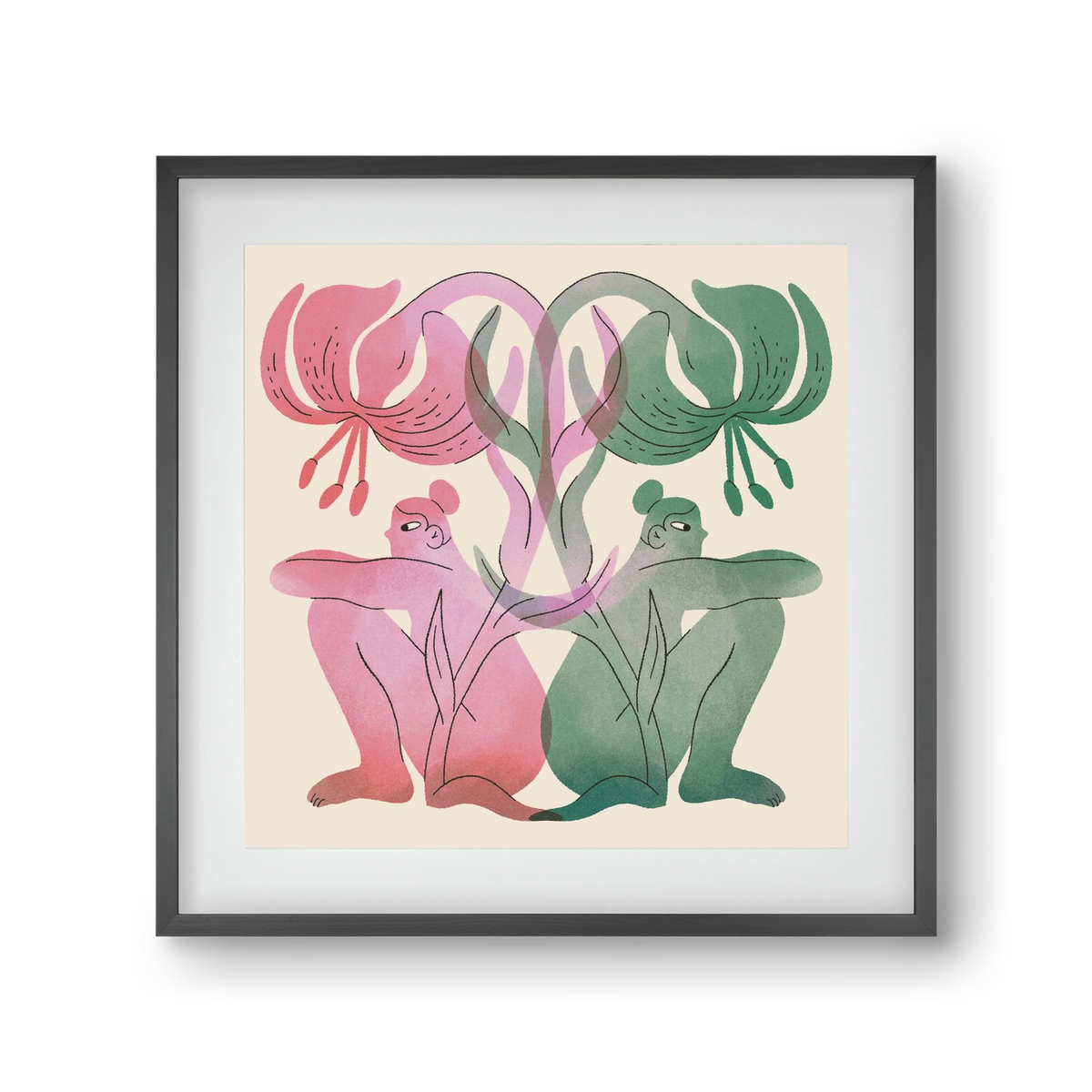 Both Sides, 30x30 cm (20x20 cm), Fekete keret, paszpartuval