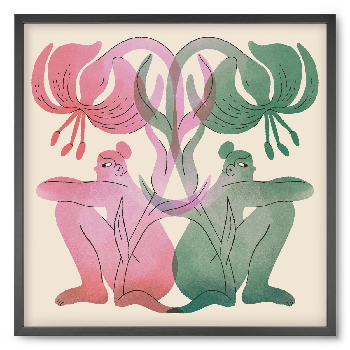 Both Sides, 50x50 cm (50x50 cm), Fekete keret