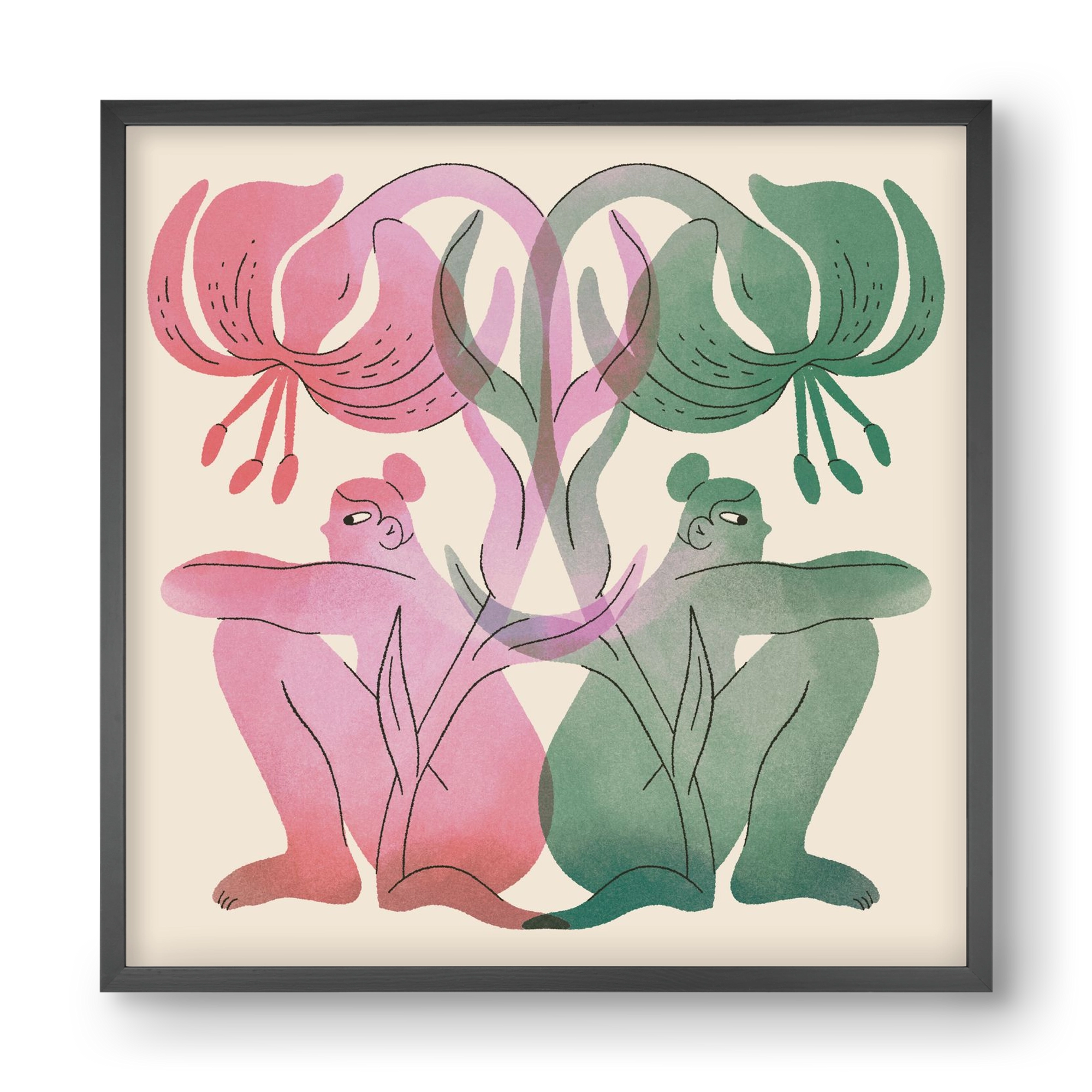 Both Sides, 40x40 cm (40x40 cm), Fekete keret