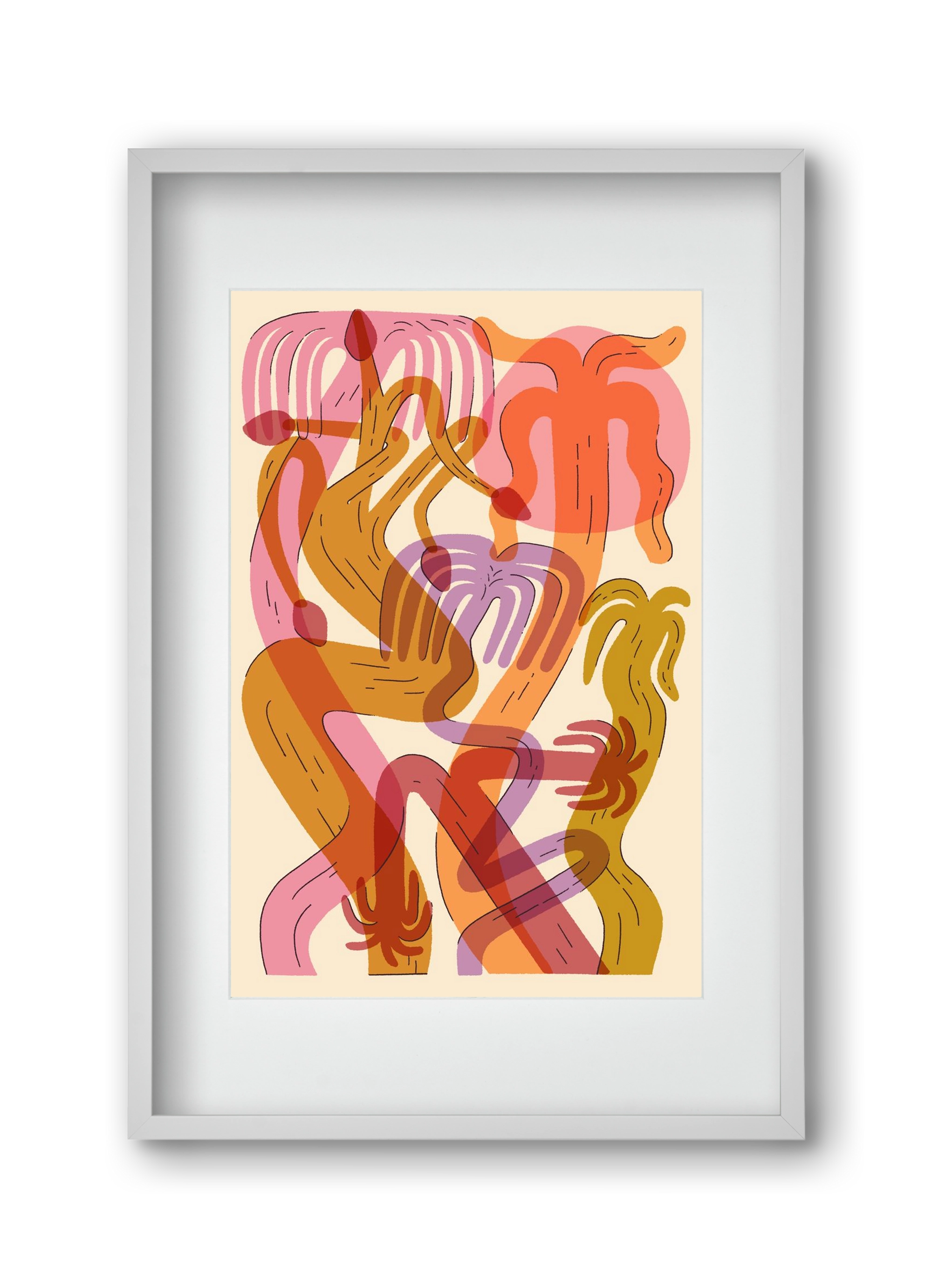 Color Jungle, 30x45 cm (20x30 cm), Fehér keret, paszpartuval