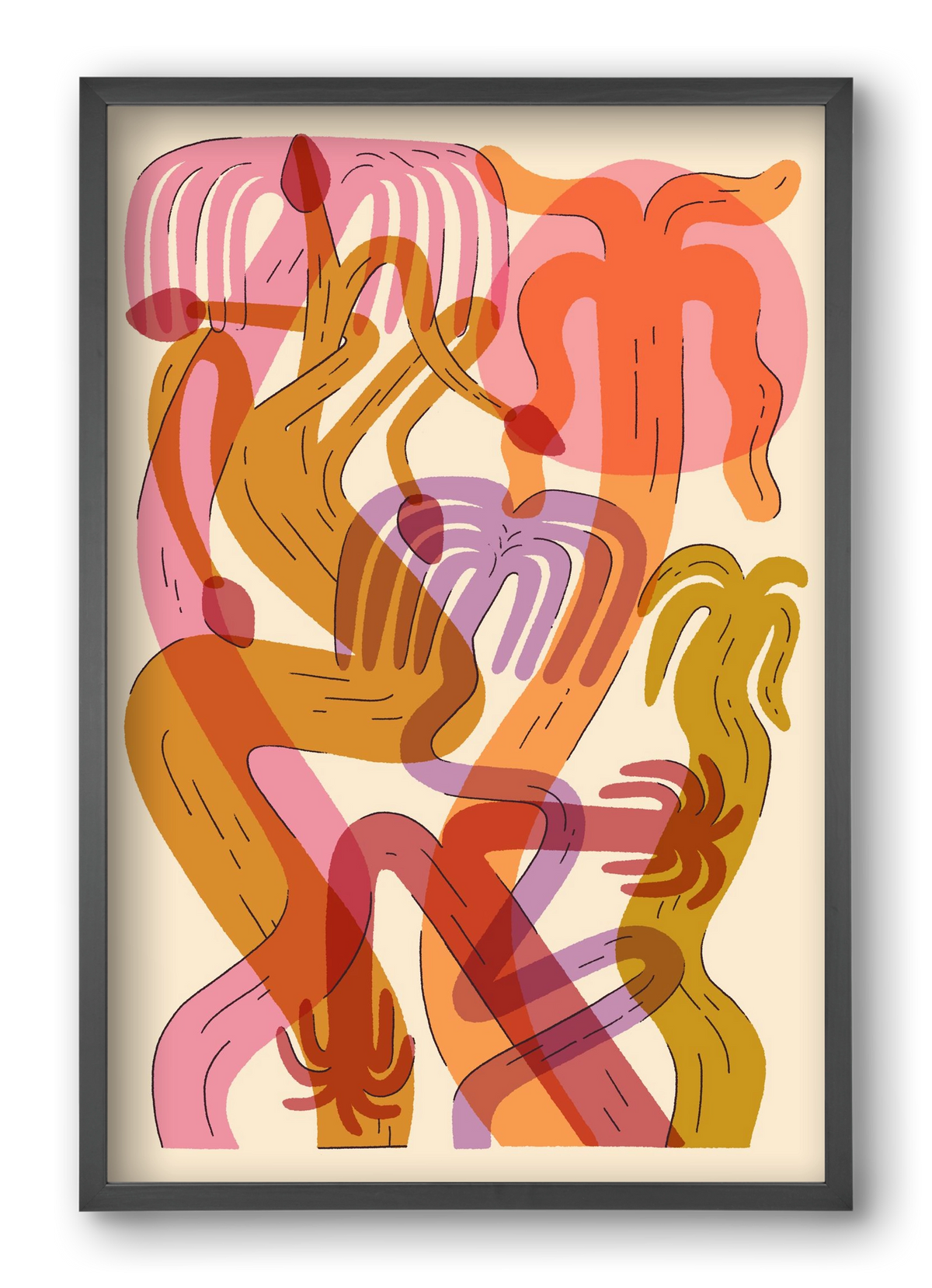 Color Jungle, 40x60 cm (40x60 cm), Fekete keret